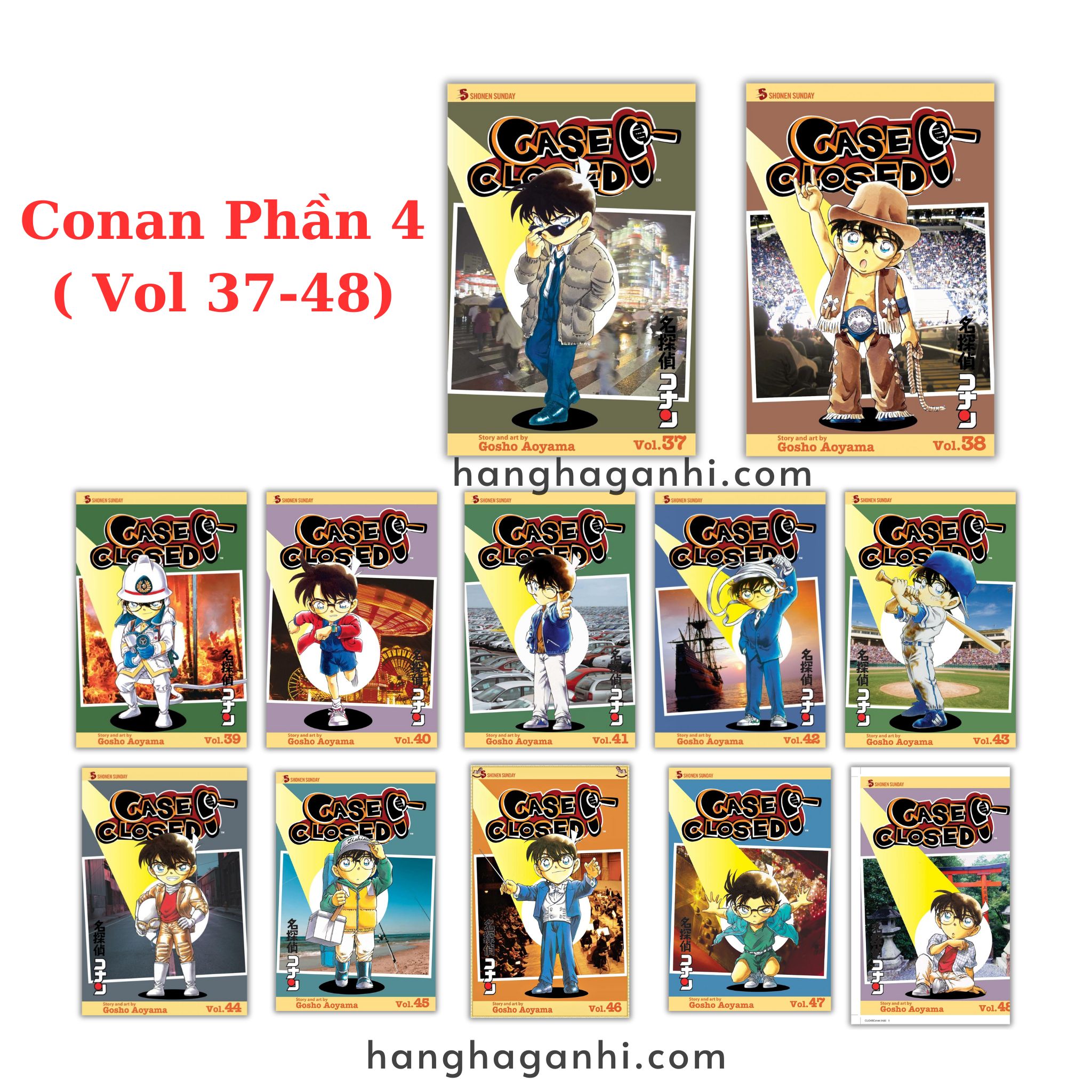 [TIẾNG ANH] - Truyện Tranh Thám Tử Lừng Danh Conan Phần 4 ( Vol 37-48)