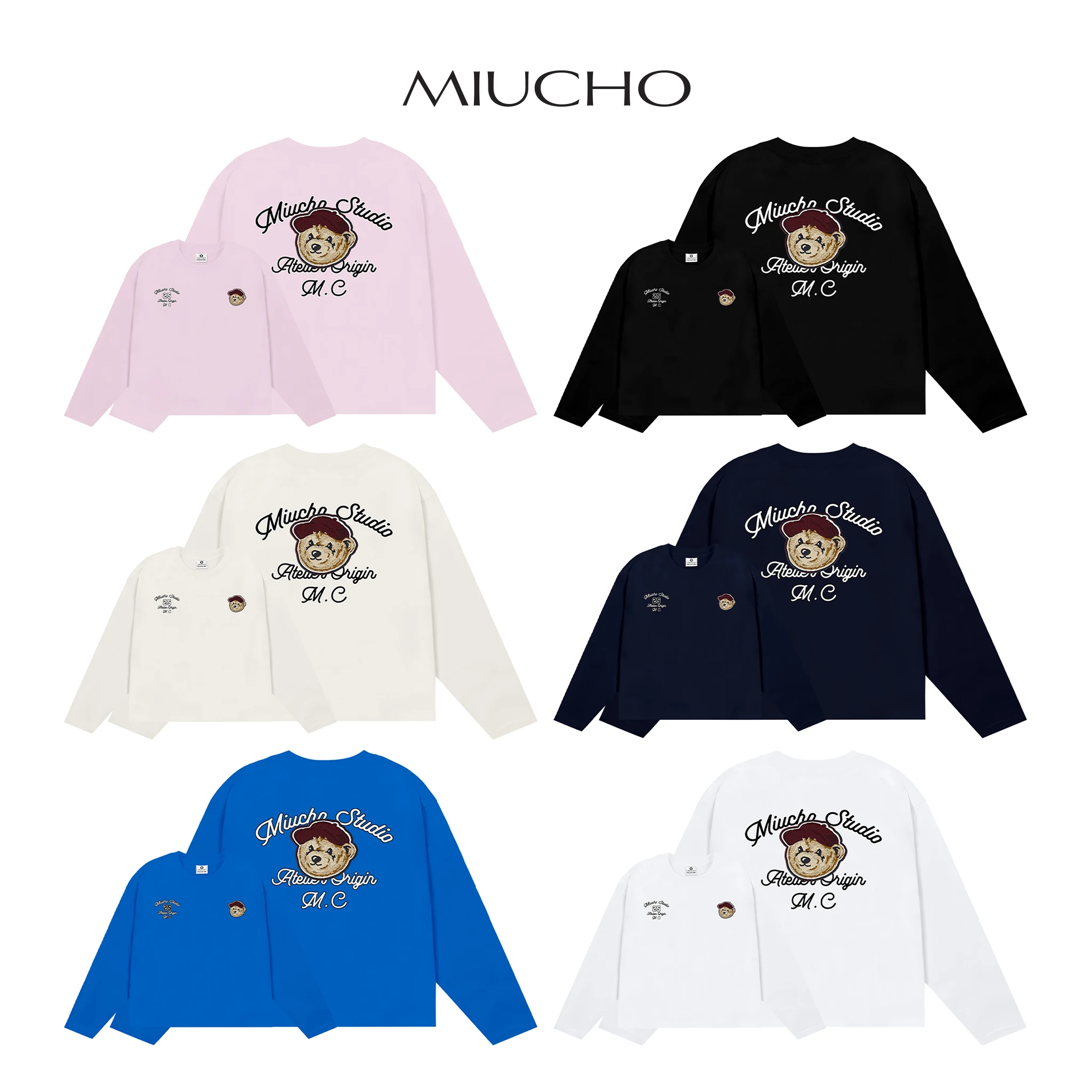 Áo thun form boxy tay dài Miucho Studio cotton 2 chiều dày dặn thoáng mát cổ tròn in mix 2703_thumbnail_2