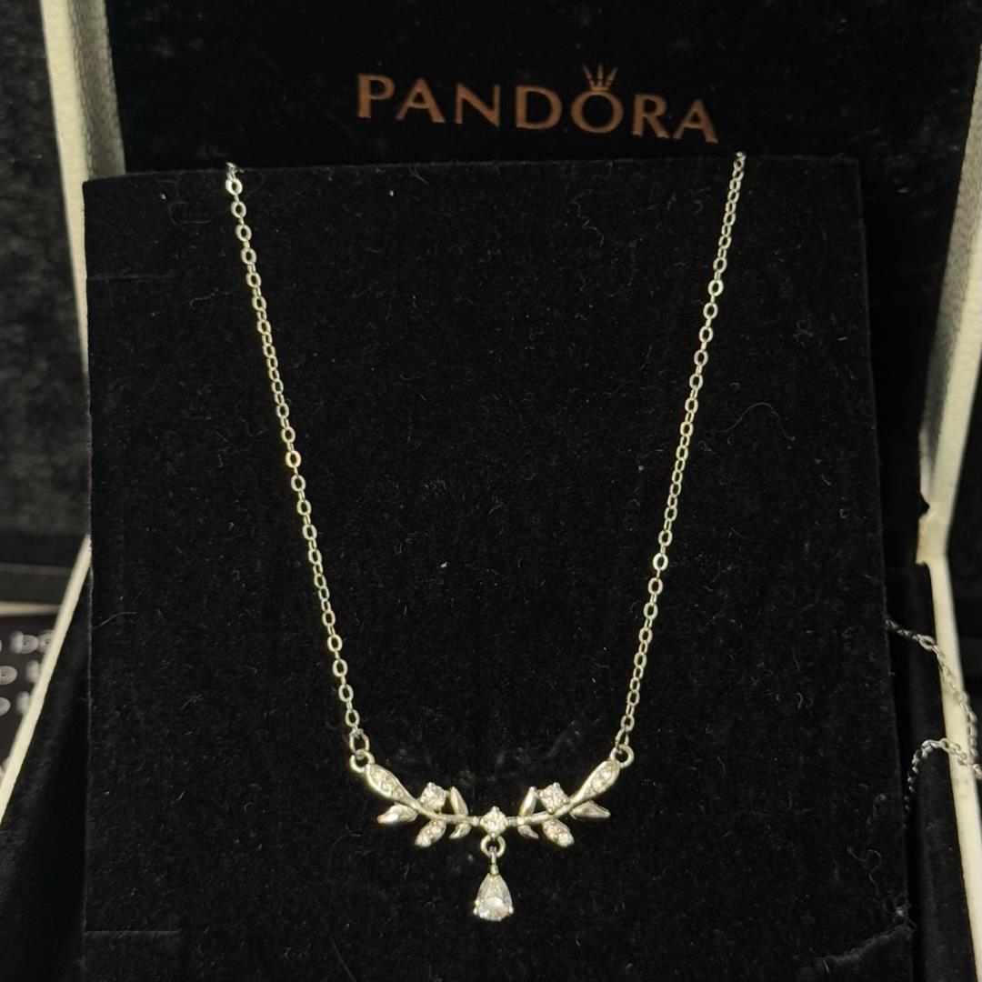 Vòng cổ bạc ý xi đẹp lá liễu kim cương_thumbnail_2