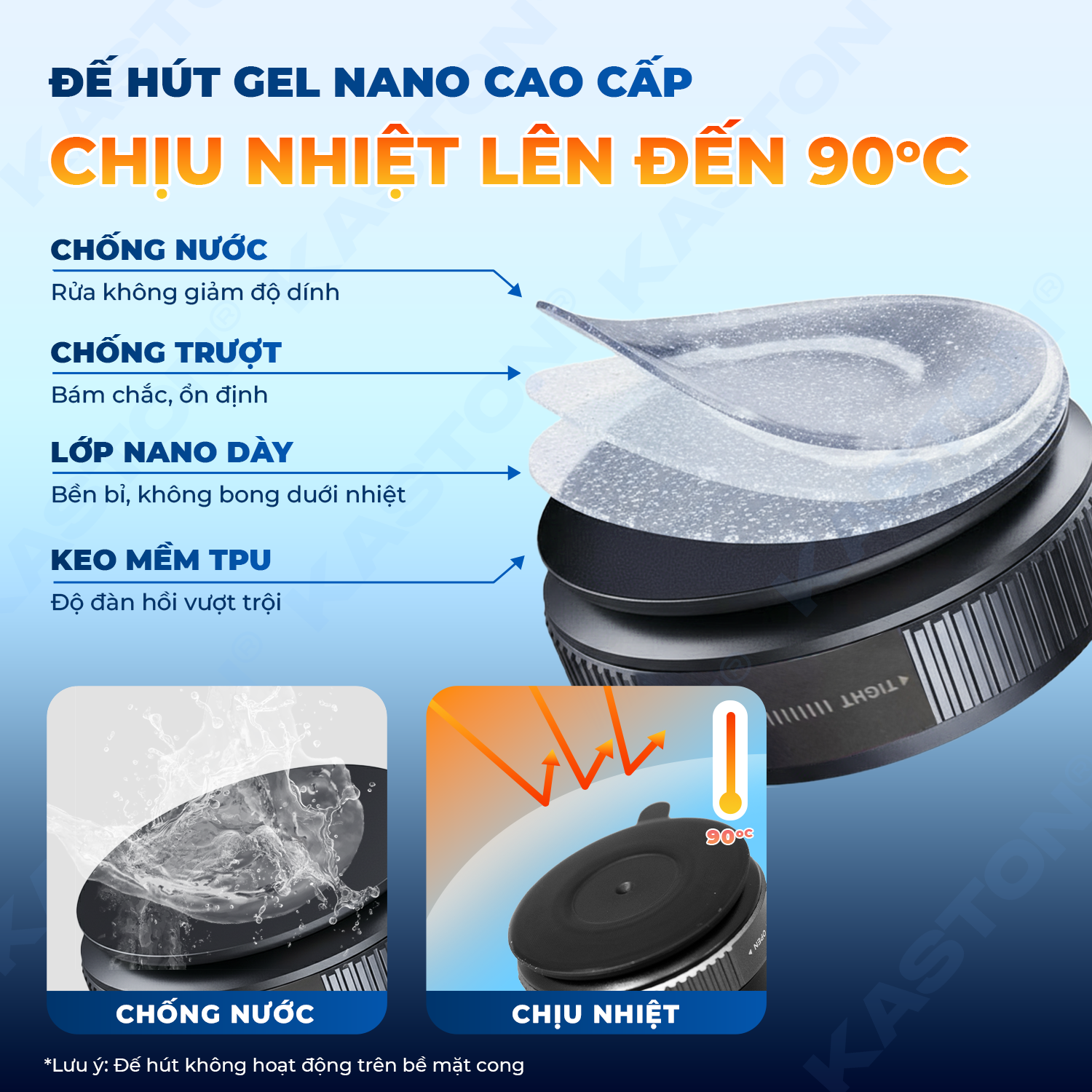 [New] Giá đỡ điện thoại ô tô Kaston - K009 - Keo nano siêu bám - Từ tính hít chân không, xoay 360° gấp gọn đa năng_thumbnail_4