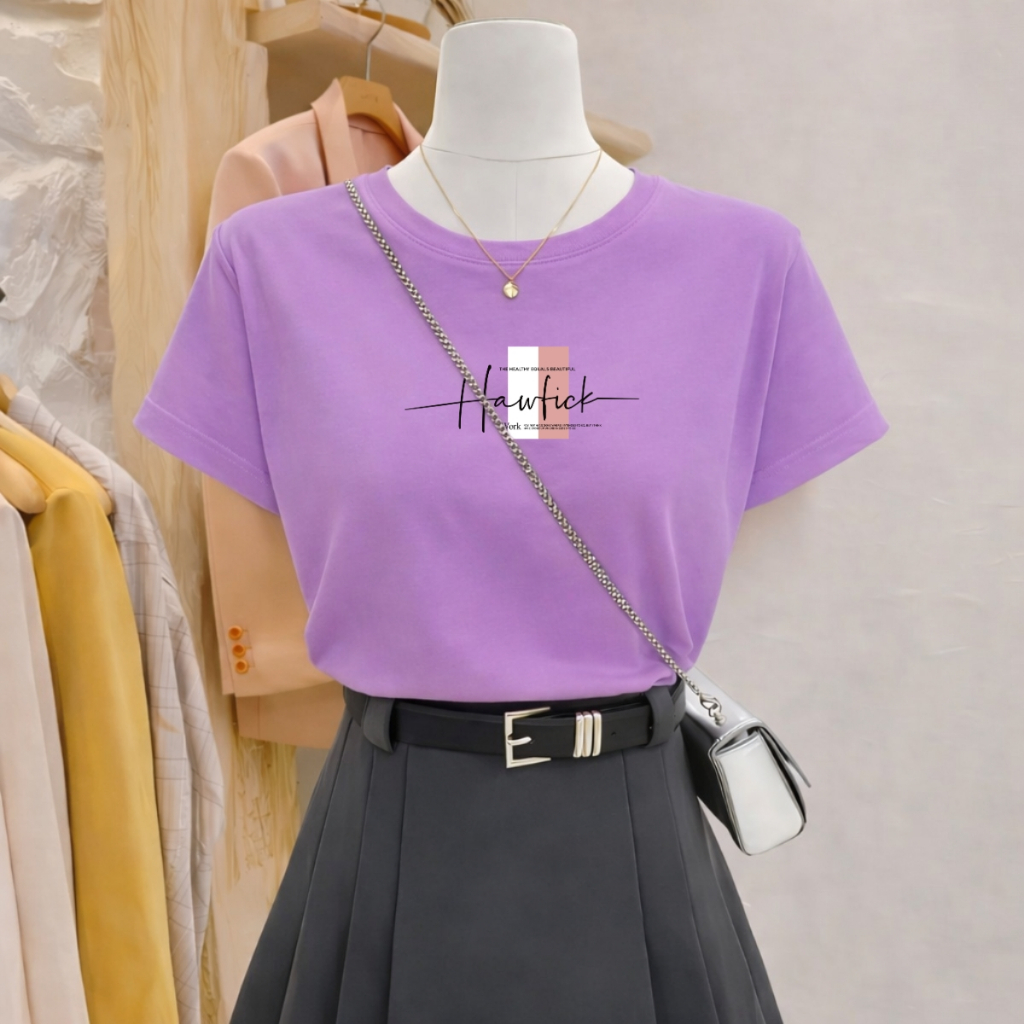 [Form vừa] Áo phông nữ dáng vừa màu tím nhiều mẫu - Loza G0440_thumbnail_4
