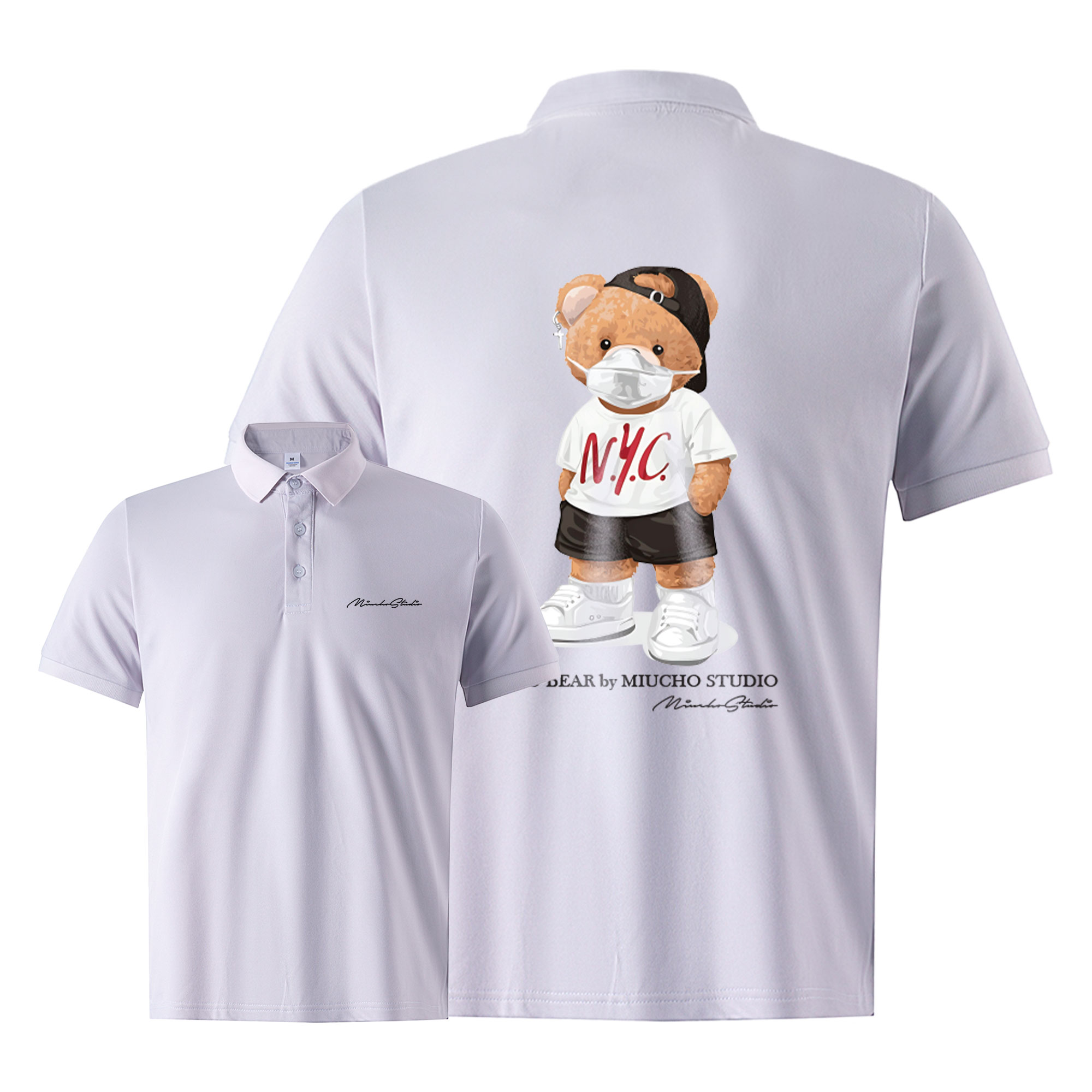 Áo polo nam form vừa 1904 Miucho Iconic vải cá sấu đứng form thoáng mát in mix_thumbnail_9
