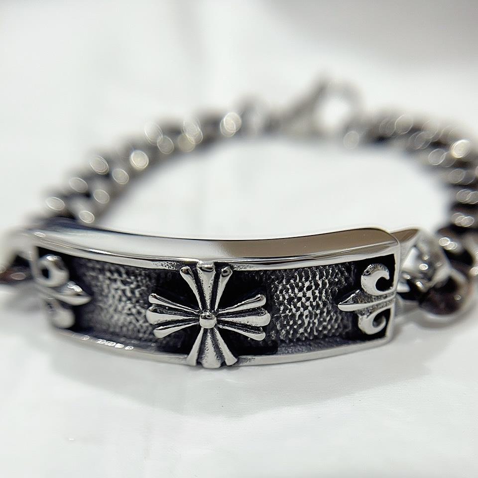 vòng tay titan bảng vuông chrome heart mắc xích cuban._thumbnail_1