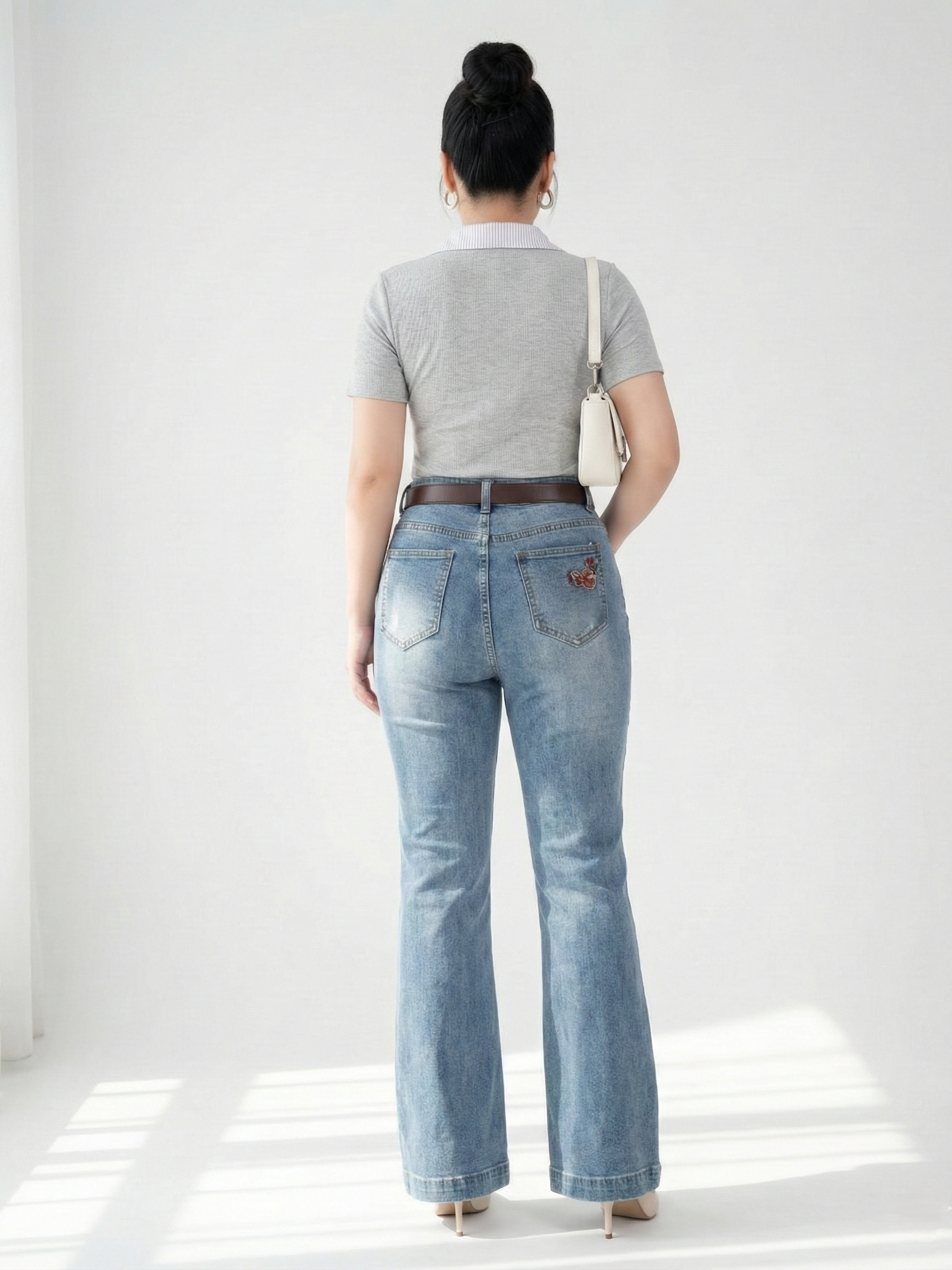 BIGSIZE NỮ - Quần jean ống loe rách thêu T-QJ512_thumbnail_7