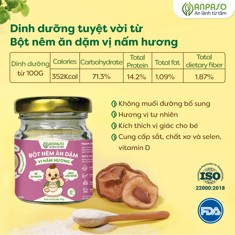 Nêm nấm hương Anpaso