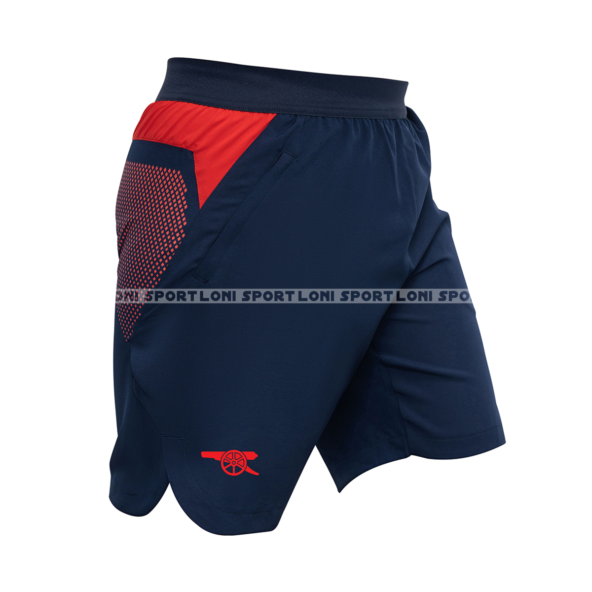 Quần shorts lưng thun xẻ tà - Xanh đen_thumbnail_2