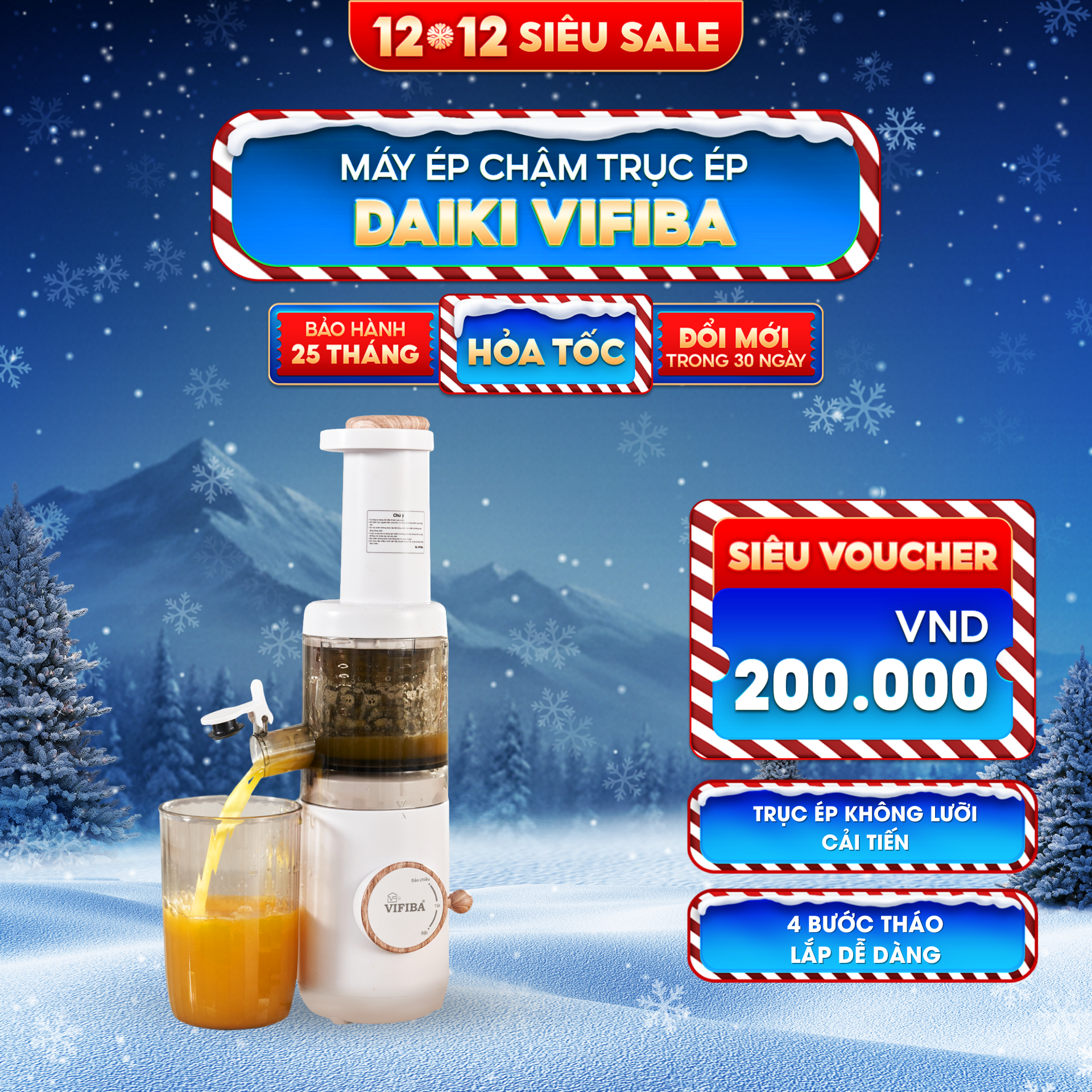 Máy Ép Chậm Daiki Vifiba