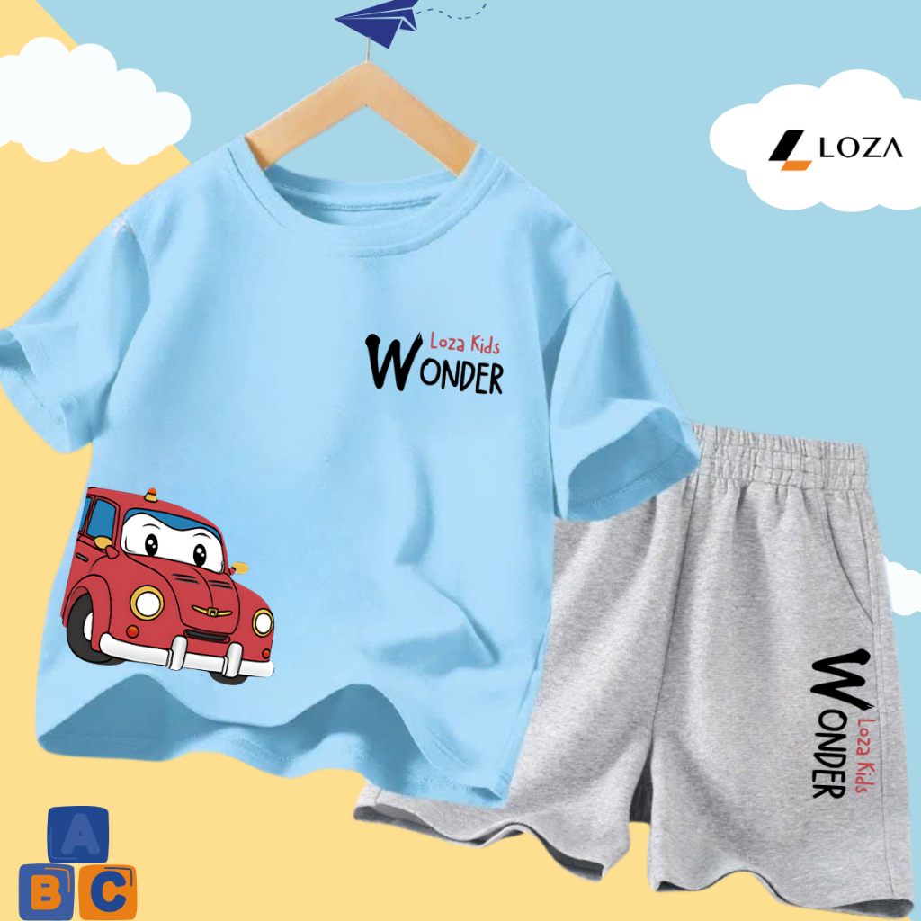 Bộ đồ bé trai in hình 'ô tô Wonder'  - Loza Kids SB295_thumbnail_5