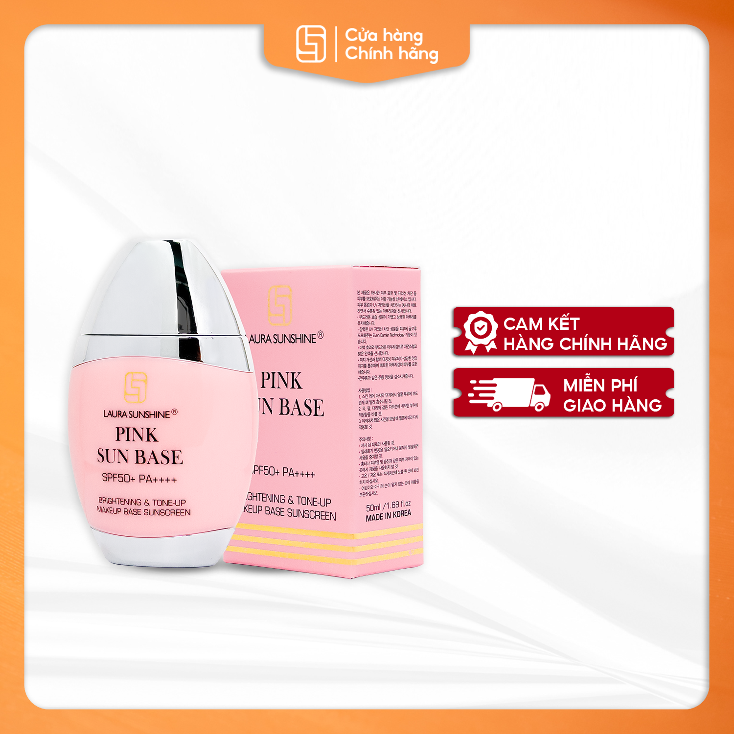 Kem chống nắng kiêm kem lót nâng tone da - Pink Sun Base SPF50+ PA++++_thumbnail_0