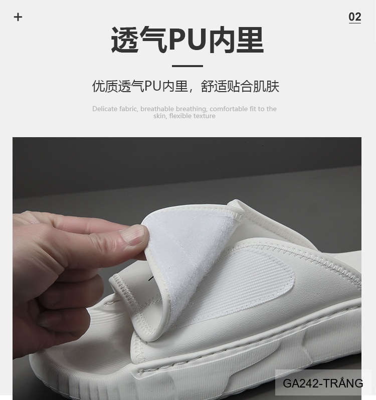 GA242 - Dép xỏ ngón nam da bò phong cách trẻ trung màu trắng đen_thumbnail_9