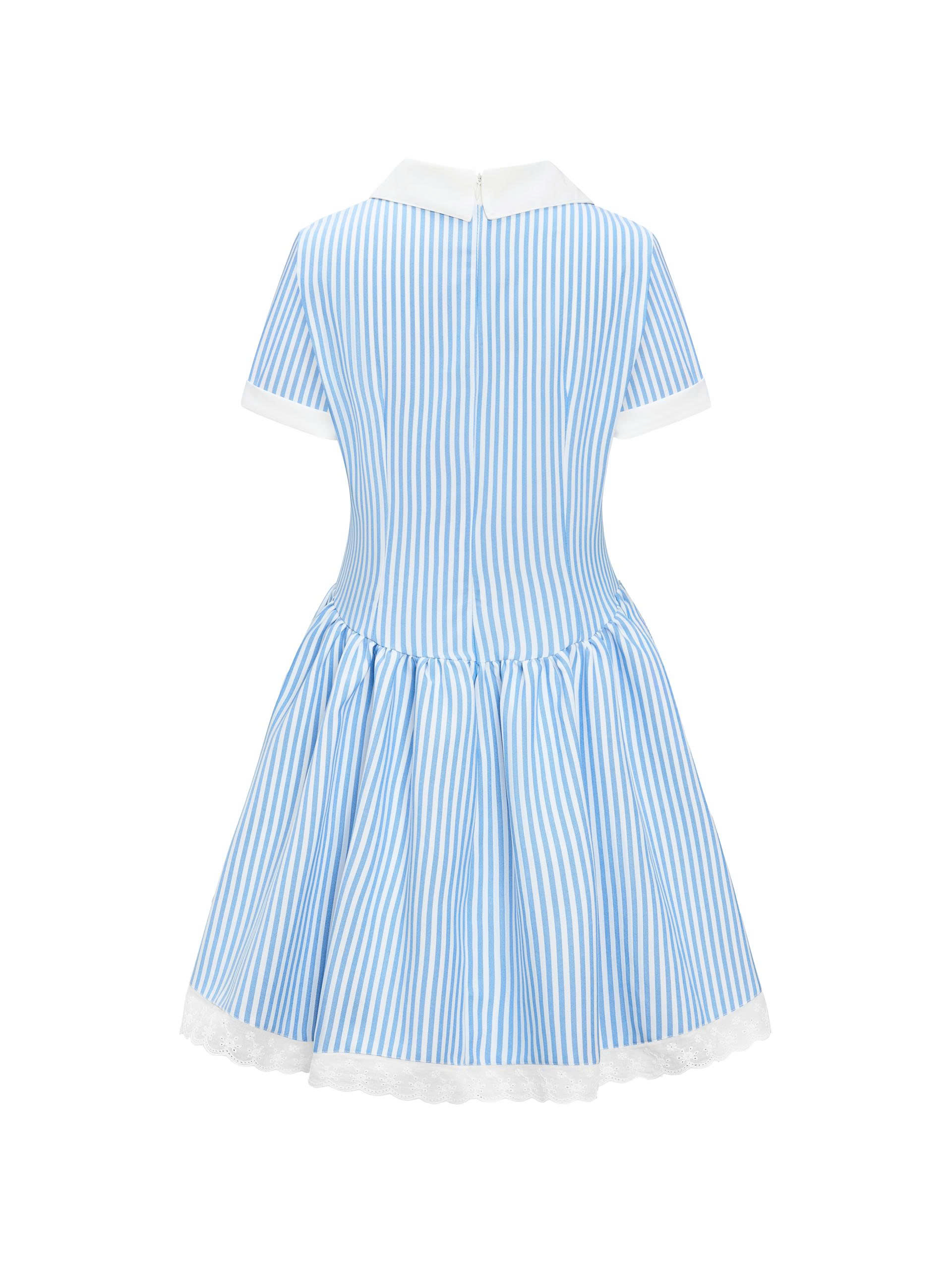 BIGSIZE NỮ - Đầm sọc dáng A phối ren dành cho nàng béo từ 55-90kg V-DA207_thumbnail_5