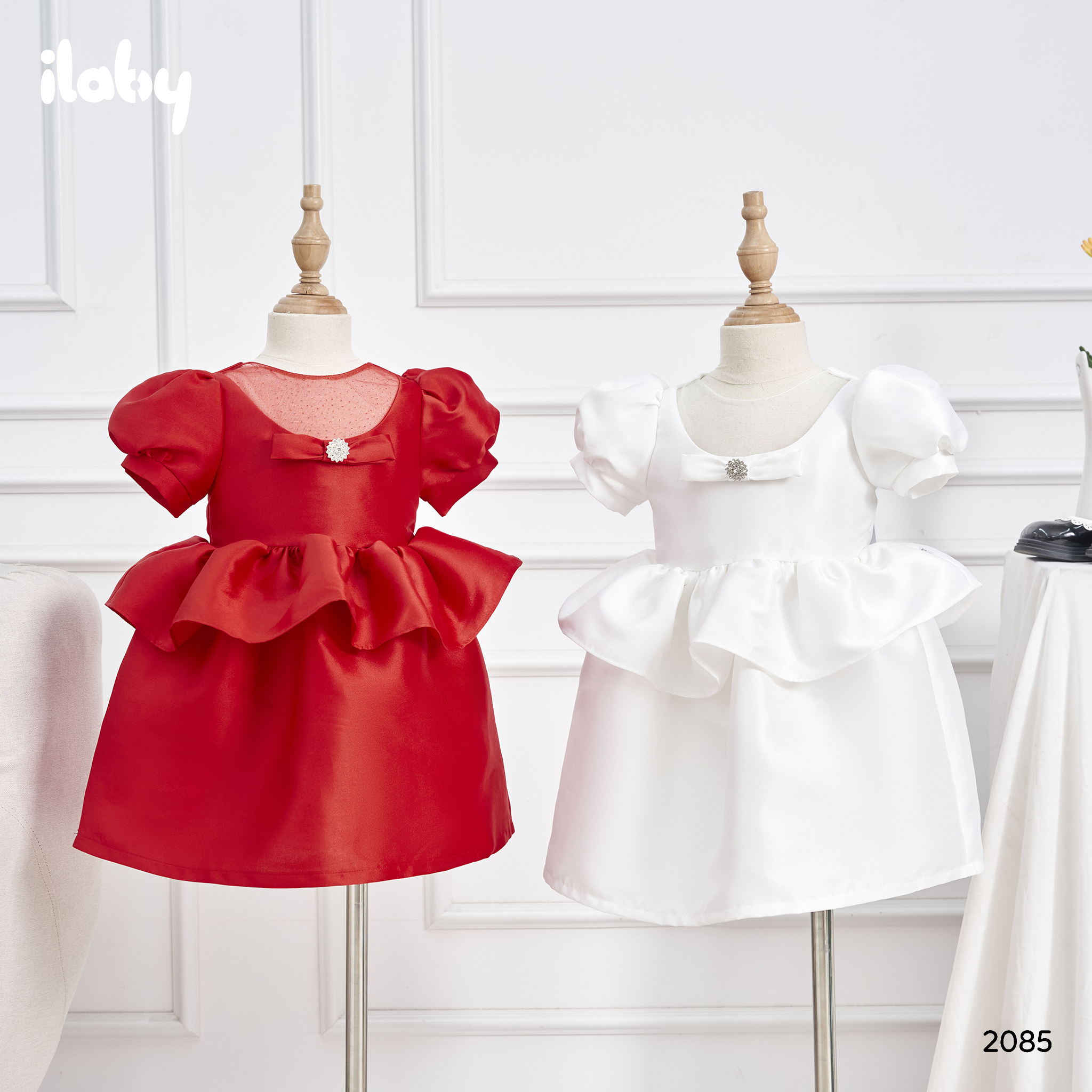 Váy tafta hai tầng nơ đính hoa đá_thumbnail_6