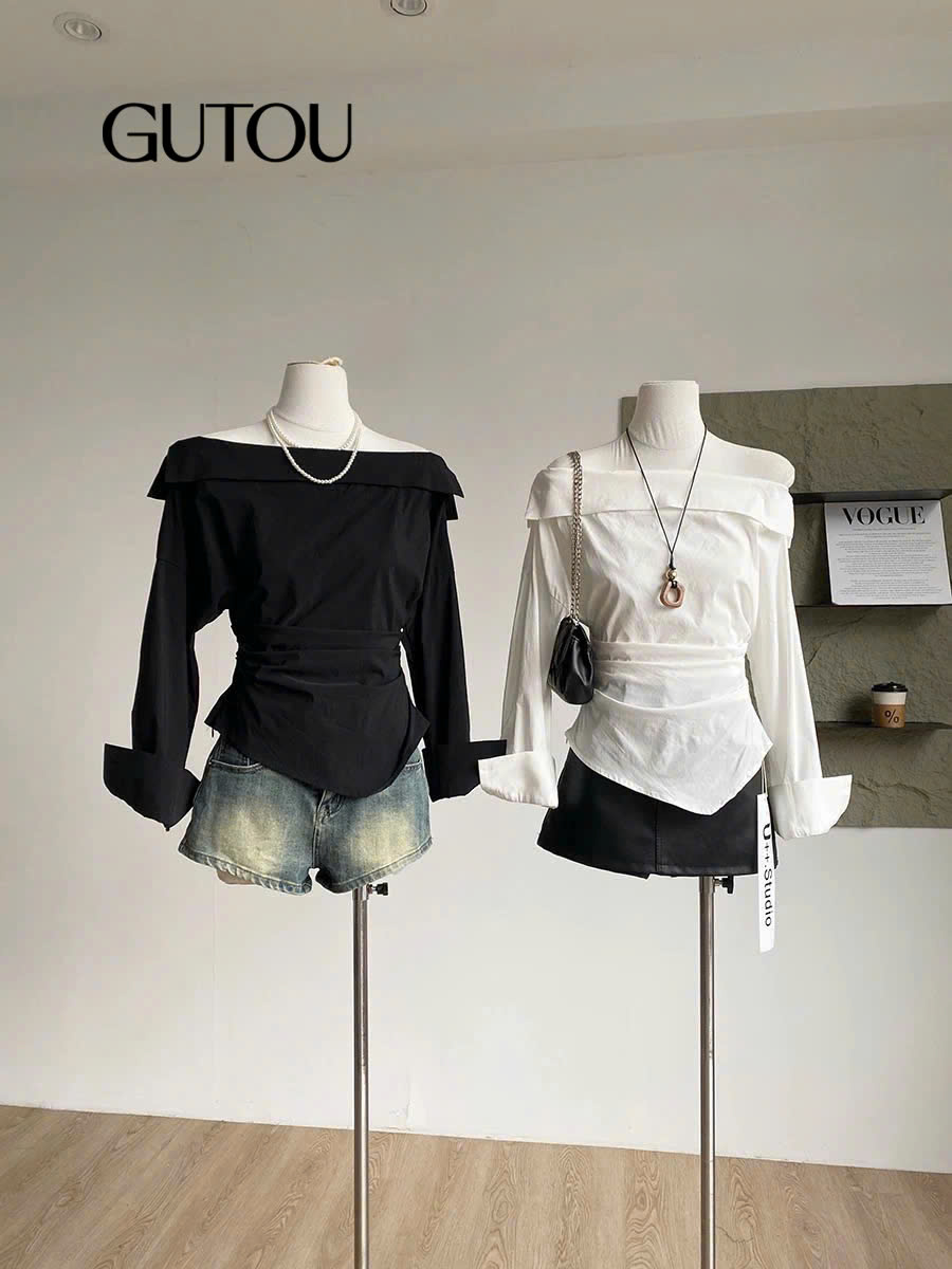 [ GUTOU ] Áo Sơ Mi Trễ Vai Audrey Top_thumbnail_9