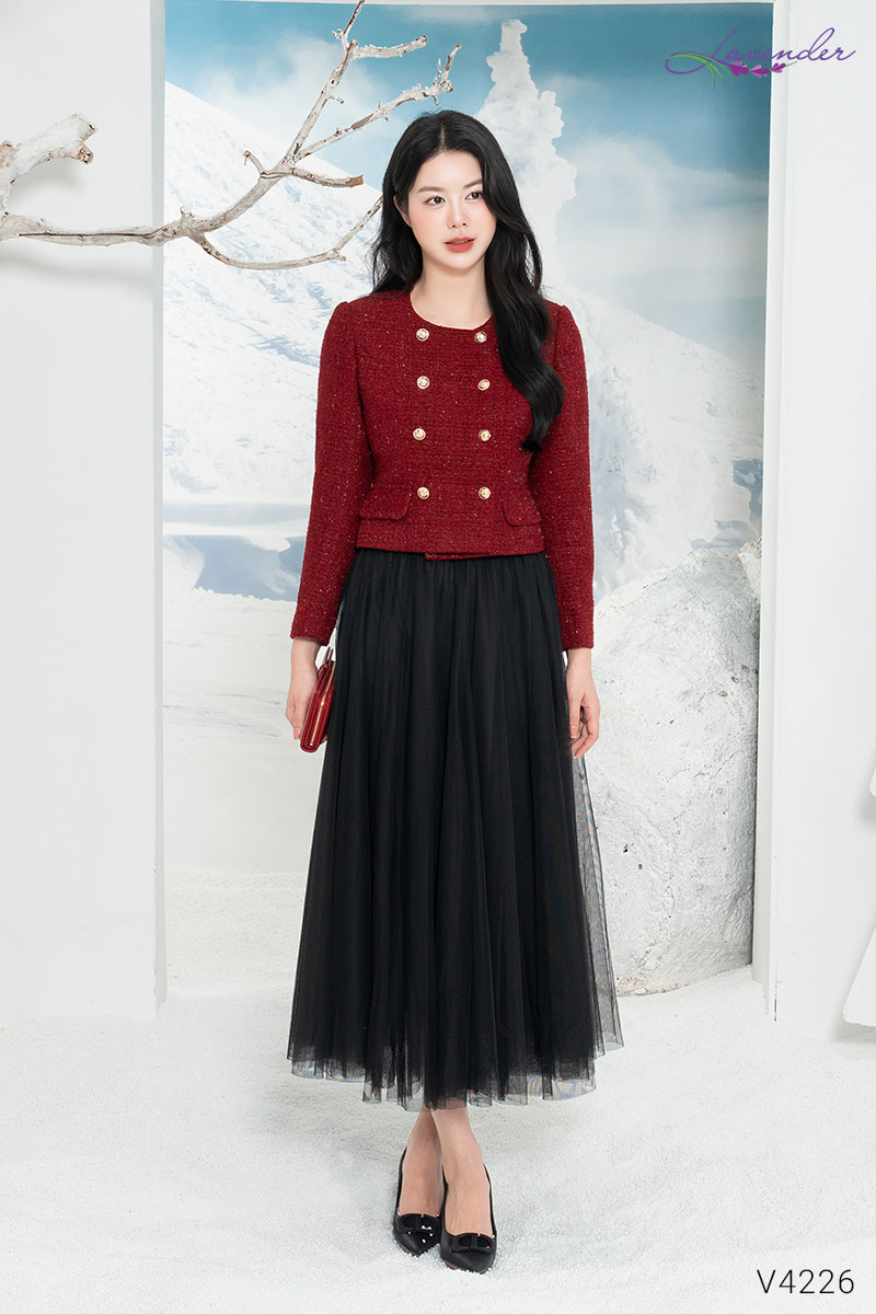 Áo dạ tweed xanh V4226_thumbnail_6