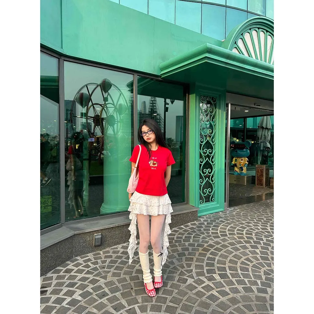 Áo baby tee nữ Miucho vải cotton thoáng mát tôn dáng tay ngắn cổ tròn Tết in mix 2949_thumbnail_4