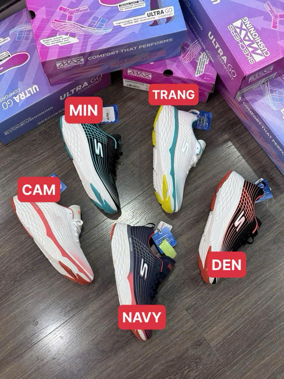 G11 GIÀY SKECHERS ĐẾ TRẮNG