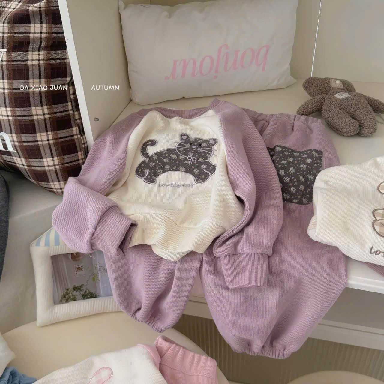 (S61) Set nỉ thêu 2 màu hồng và tím HeyHoney_thumbnail_2