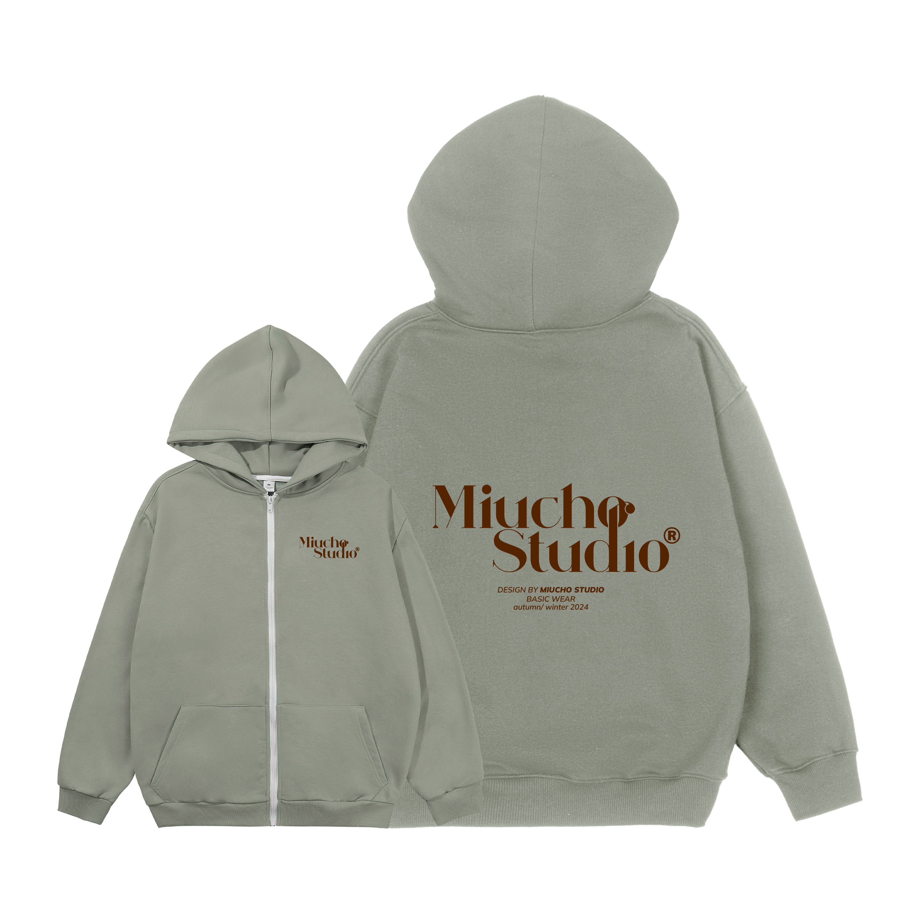 Áo hoodie zip local brand HZD1579 Miucho vải nỉ chân cua dày dặn mủ rộng in typography_thumbnail_9