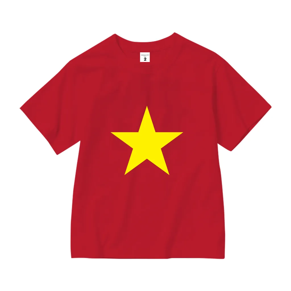 Áo thun cho bé Việt Nam cờ đỏ sao vàng 2506 Miucho form rộng vải cotton thoáng mát in artwork_thumbnail_0