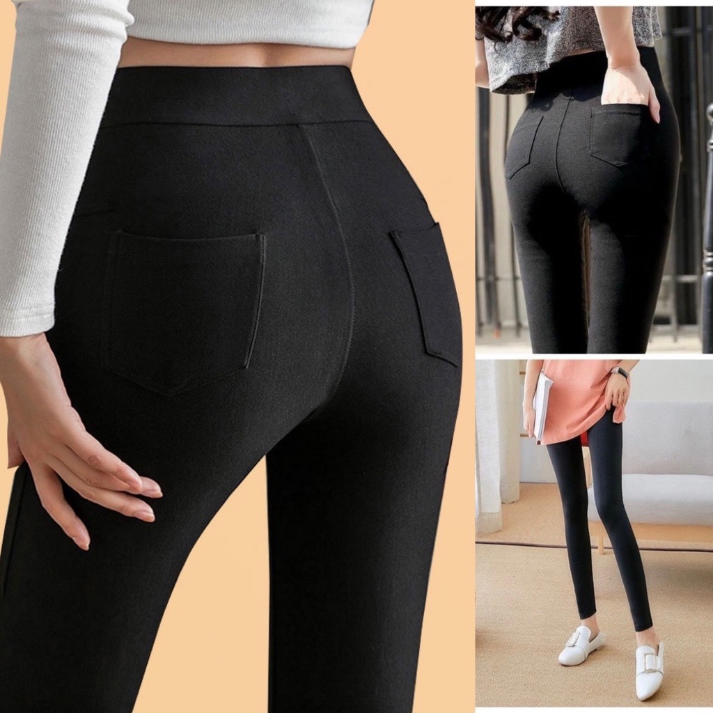Quần legging nữ cạp cao có túi chất liệu umi co giãn 4 chiều - Loza LQ103200_thumbnail_0