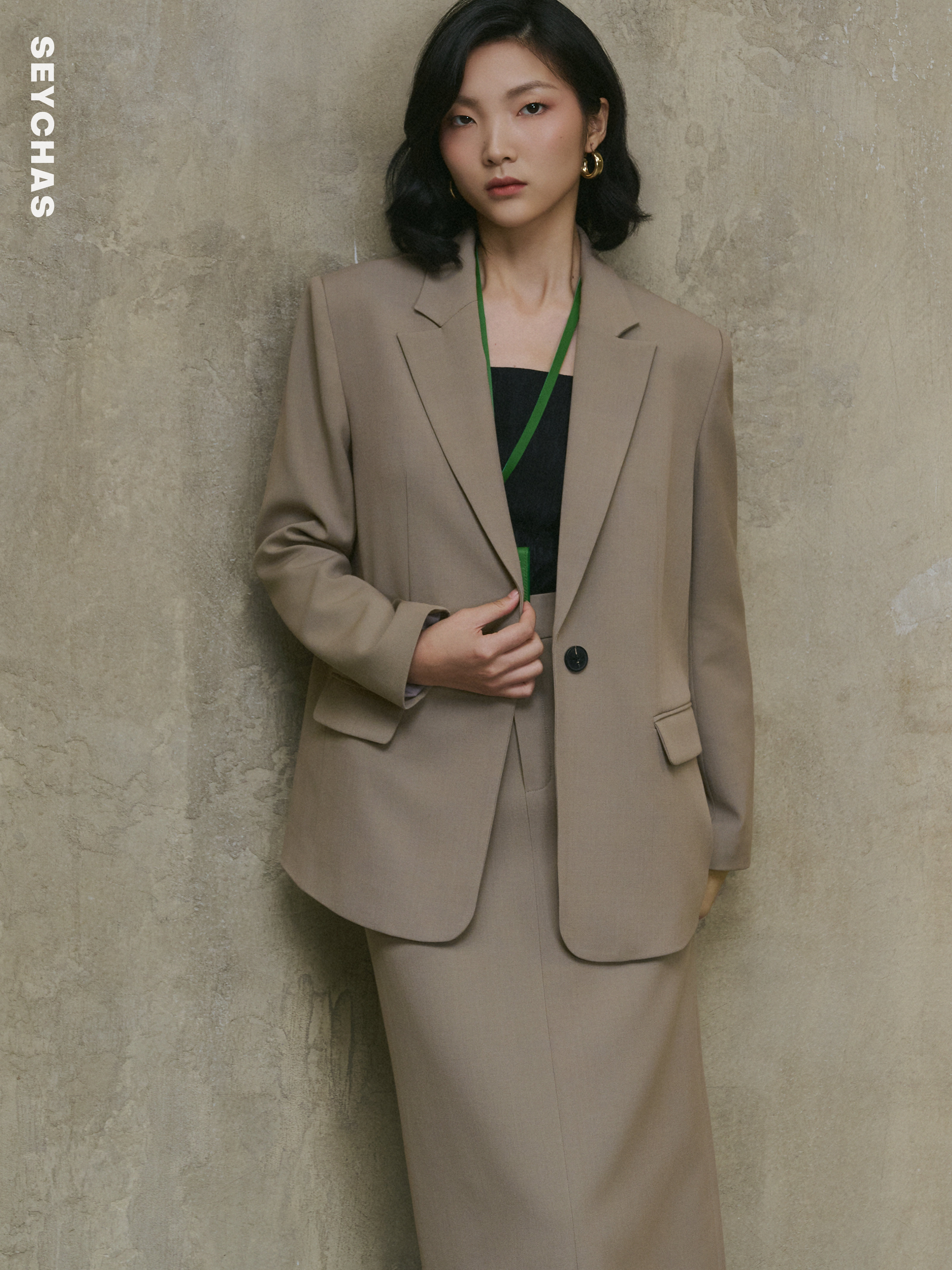 PURELINE BLAZER - Brown_thumbnail_0