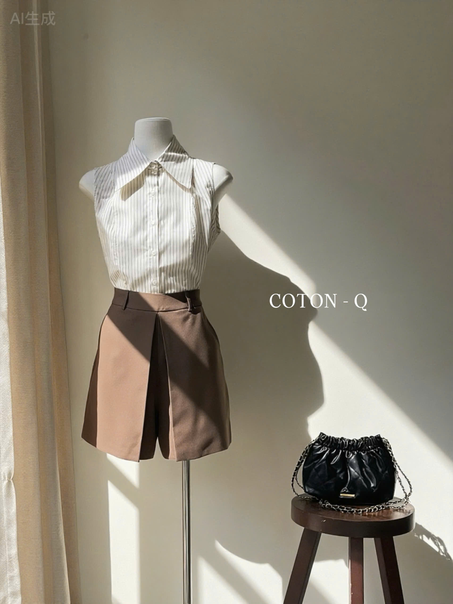 Set áo somi sát nách + quần short_thumbnail_6