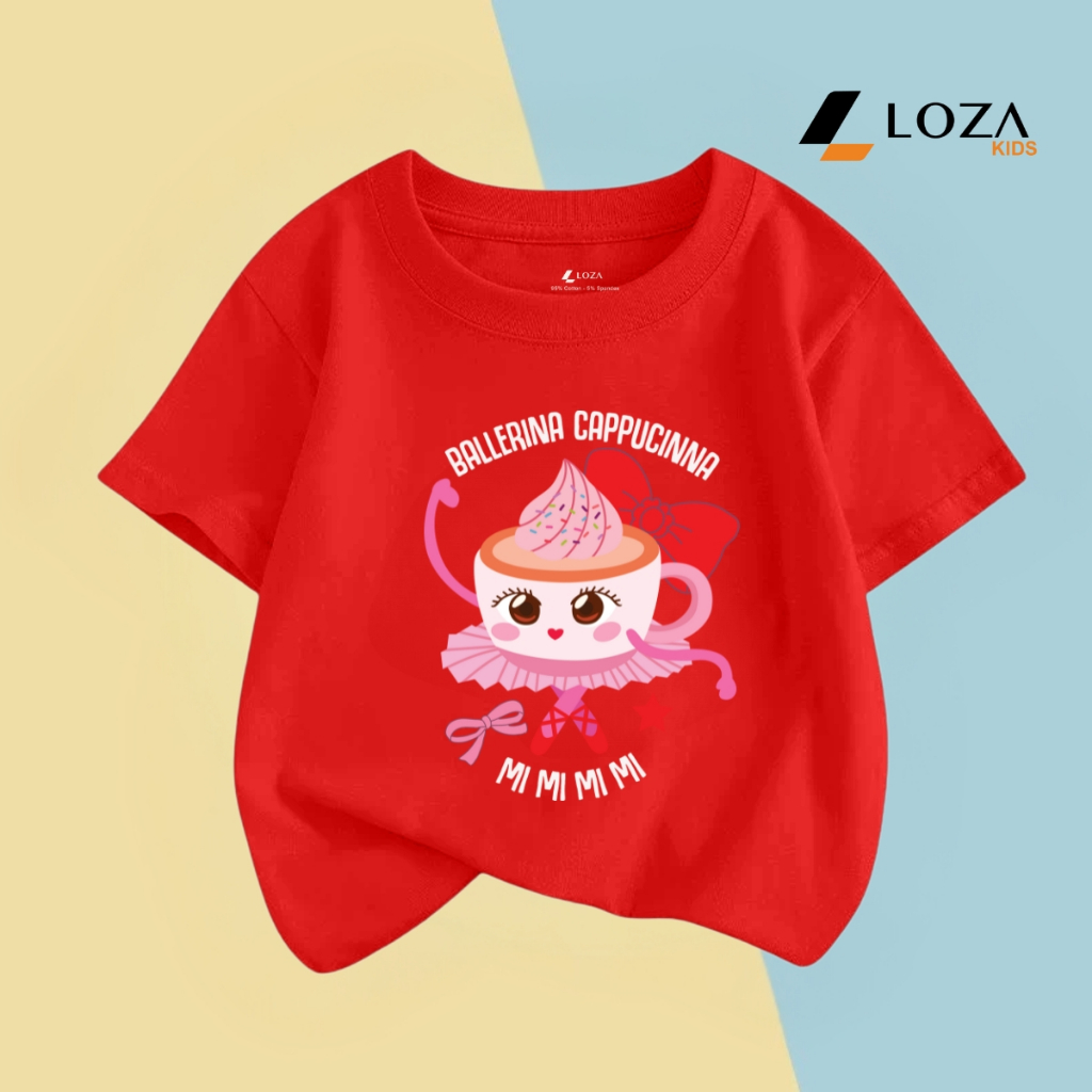 Áo thun cộc tay bé gái hình Tung Tung Tung Sahur, Ballerina Cappuccina - Loza Kids CA010_thumbnail_8