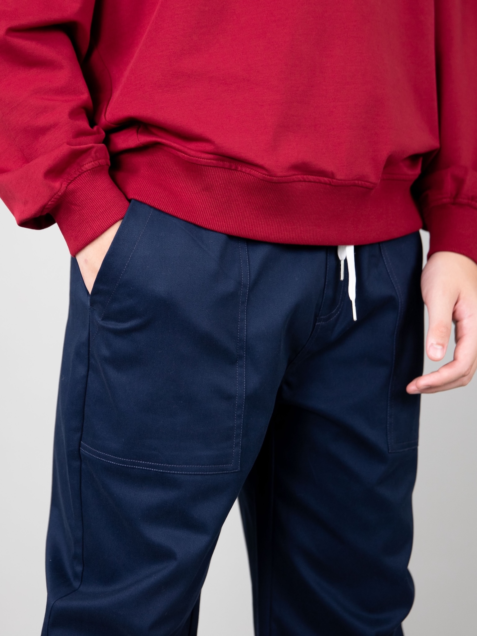 Quần kaki túi ốp màu xanh đen chun gấu_thumbnail_3