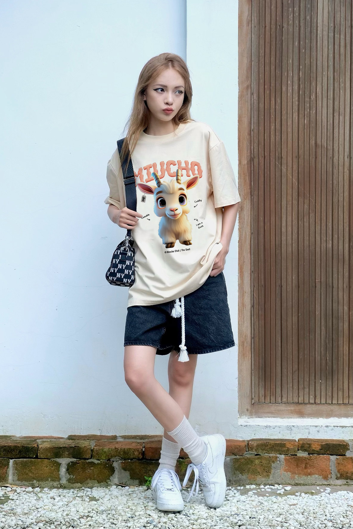 Áo thun form rộng 12 con giáp tuổi Mùi ATD1239 Miucho tay ngắn cổ tròn in mix_thumbnail_7