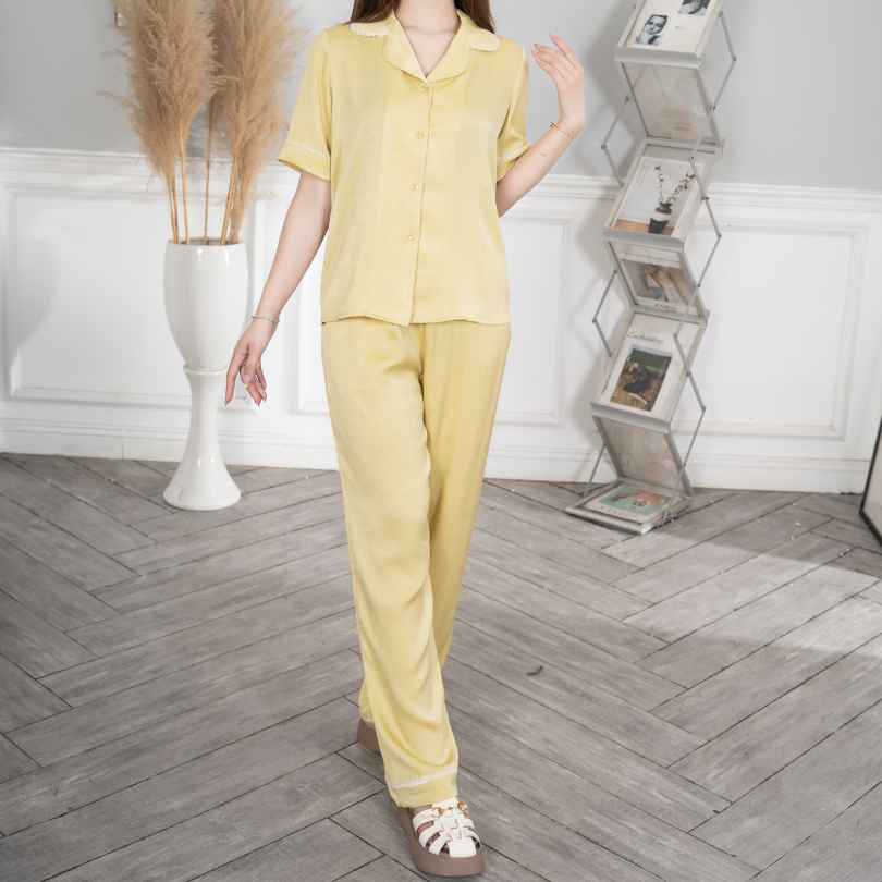 Bộ Lụa Cọc Tay , Viền Kẹp Lé PH2