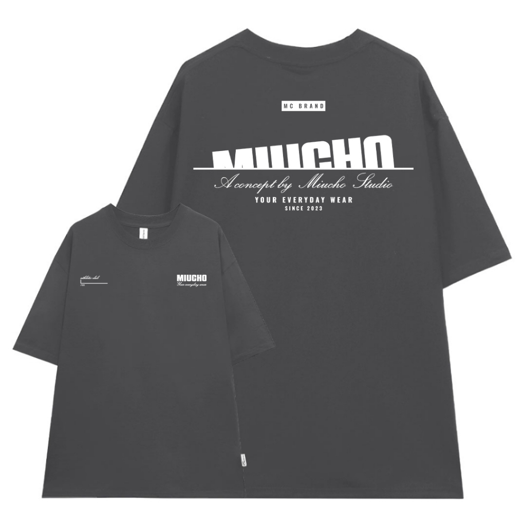 Áo thun nam form rộng ATD270 Miucho Man cotton cổ tròn in typography_thumbnail_11