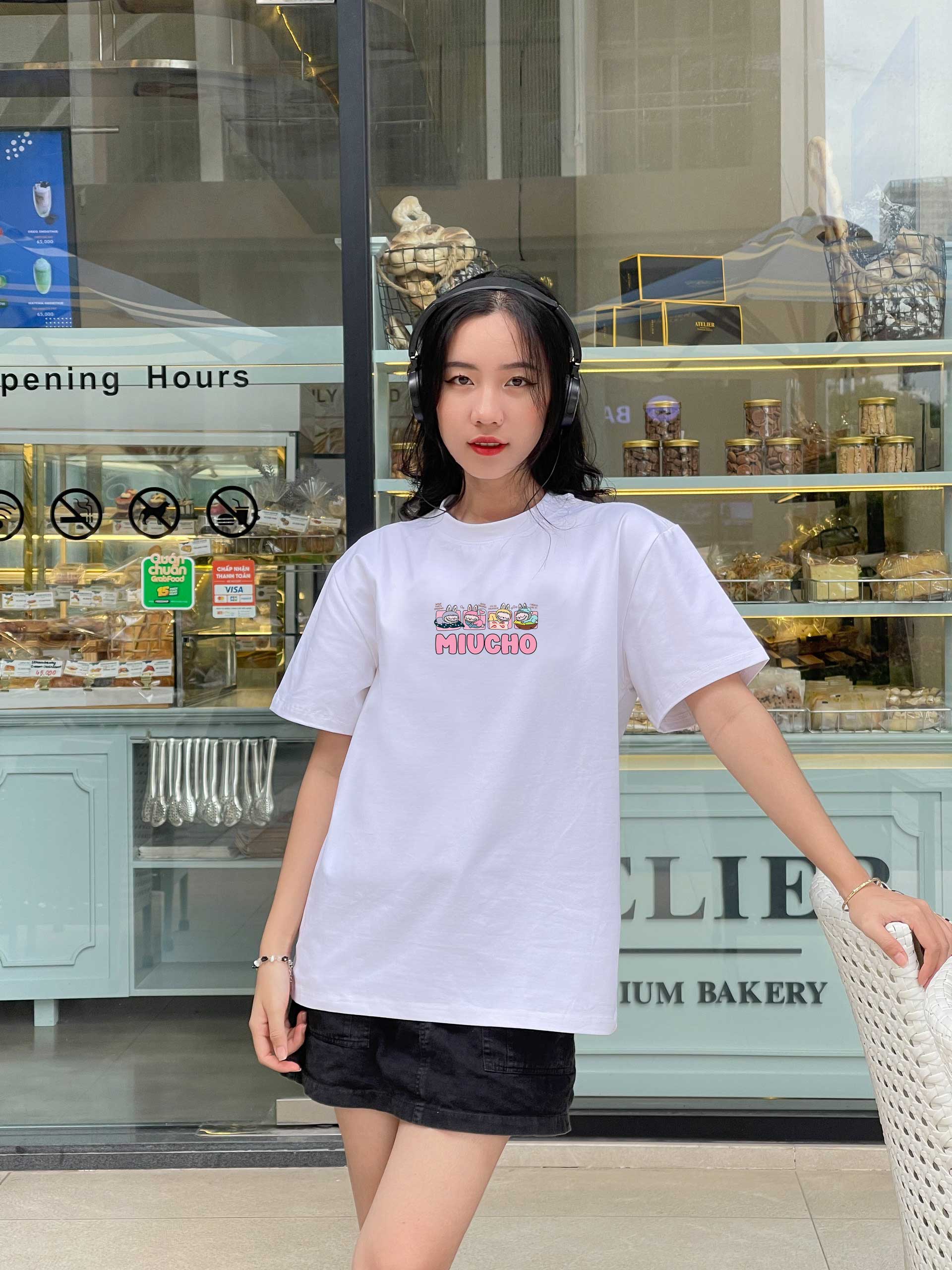 Áo thun labubu dễ thương nhiều màu ATD1316 Miucho cổ tròn vải cotton thoáng mát in mix_thumbnail_3