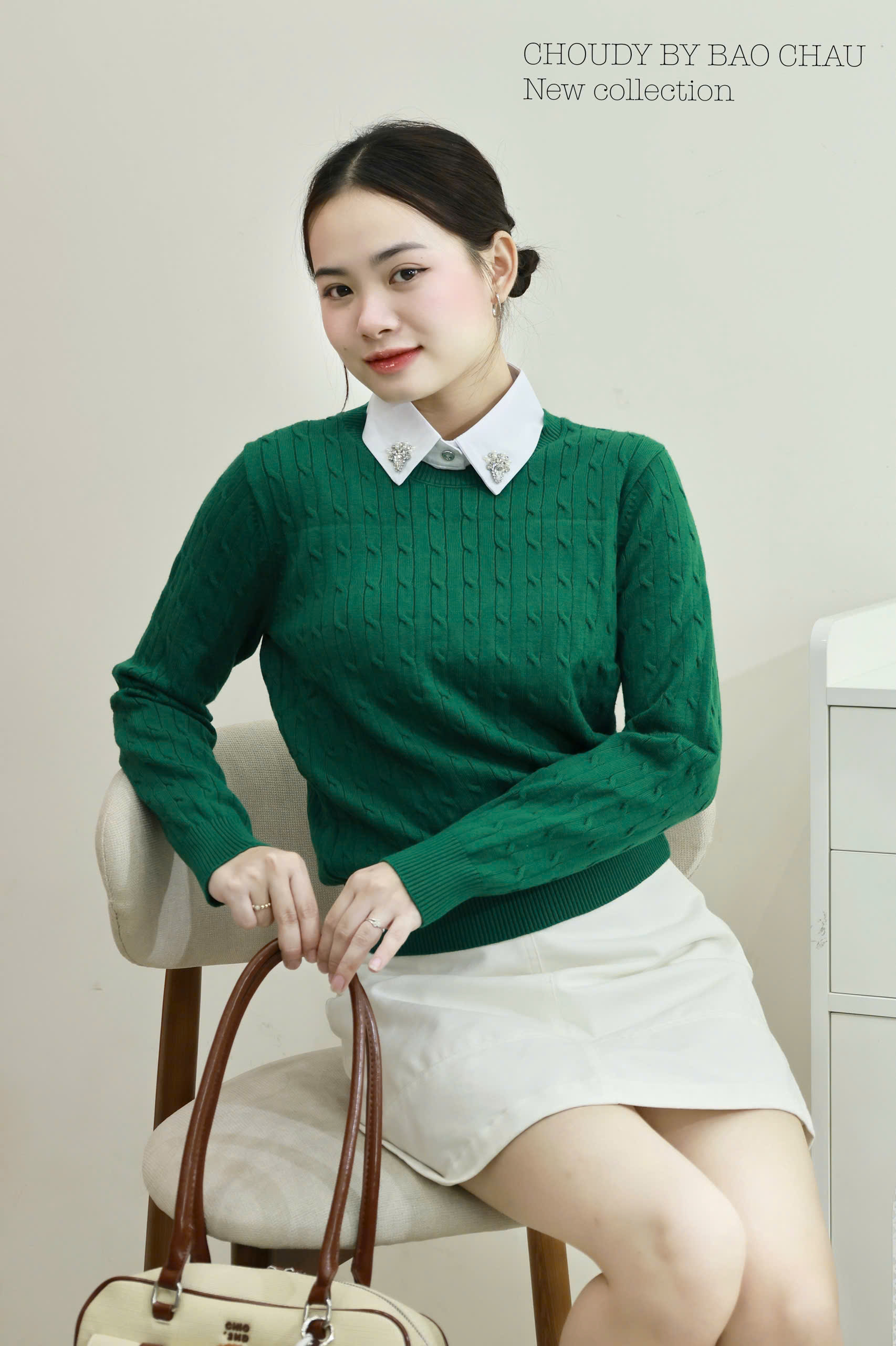 A768 ÁO DỆT KIM TAY DÀI 6 MÀU