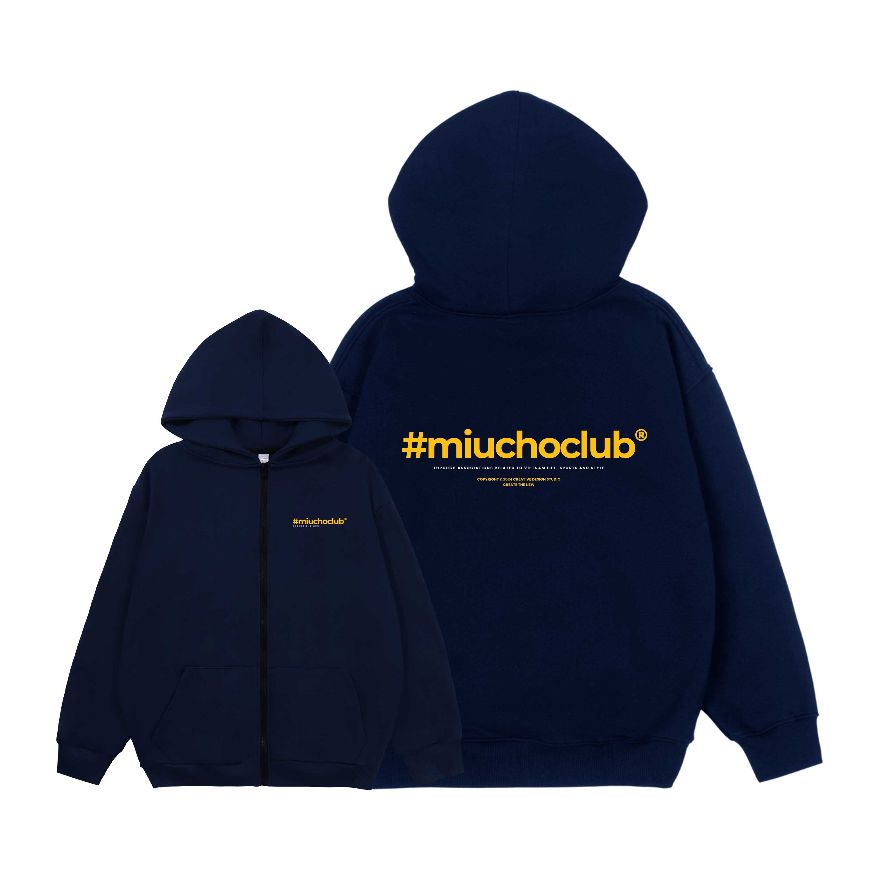Áo hoodie zip nam local brand form rộng HZD1619 Miucho Club vải nỉ chân cua dày dặn mũ rộng in basic_thumbnail_10