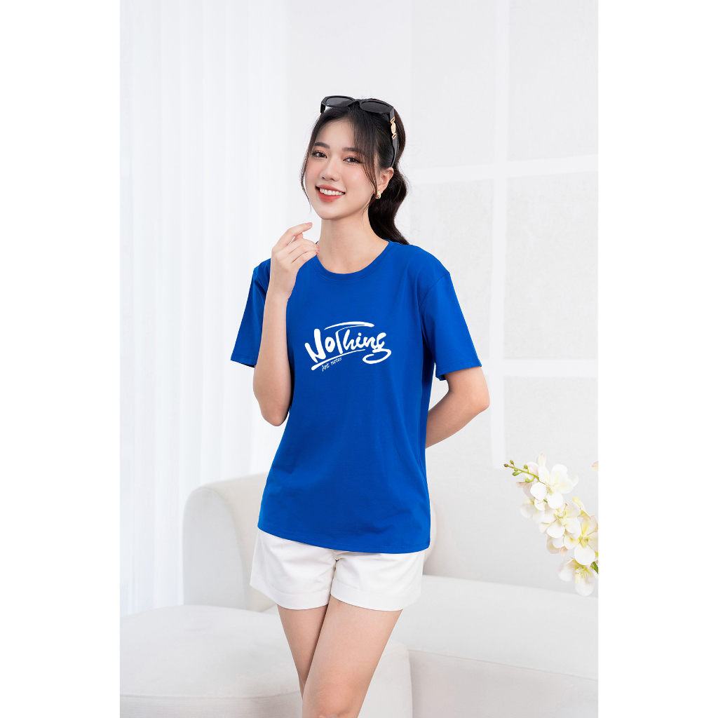 [Form Rộng] Áo phông nữ in chữ Nothings - Loza RT6178_thumbnail_5