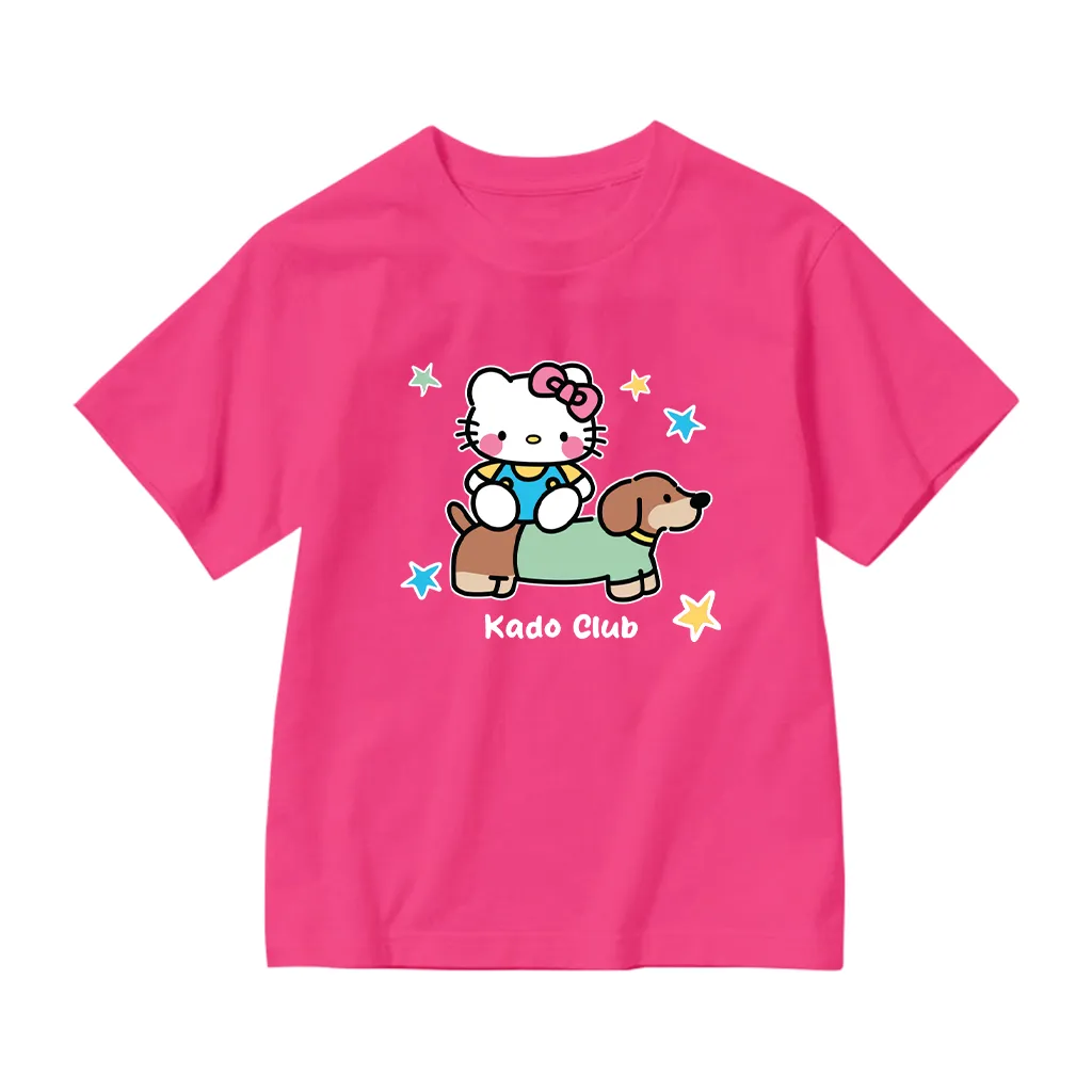 Áo thun kid Kado vải cotton cao cấp thoáng mát tay ngắn cổ tròn Kitty và cún in artwork 2882_thumbnail_9