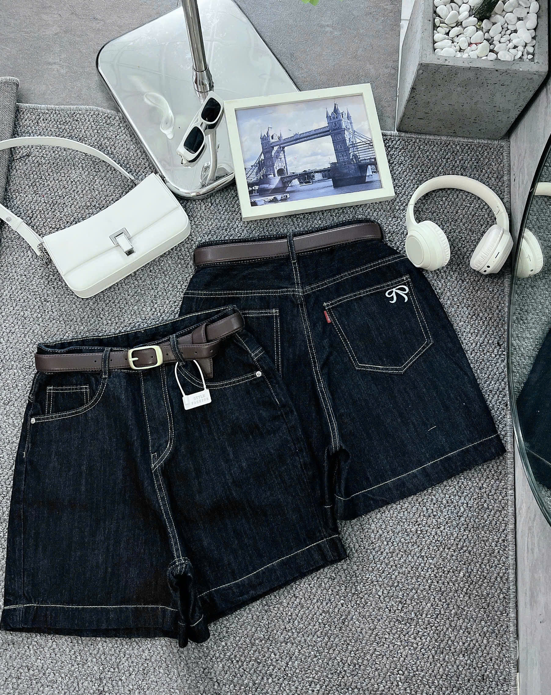 Quần short jean lửng thêu nơ bigsize QSJ049(XT) bigsize dành cho nàng mũm mĩm_thumbnail_2