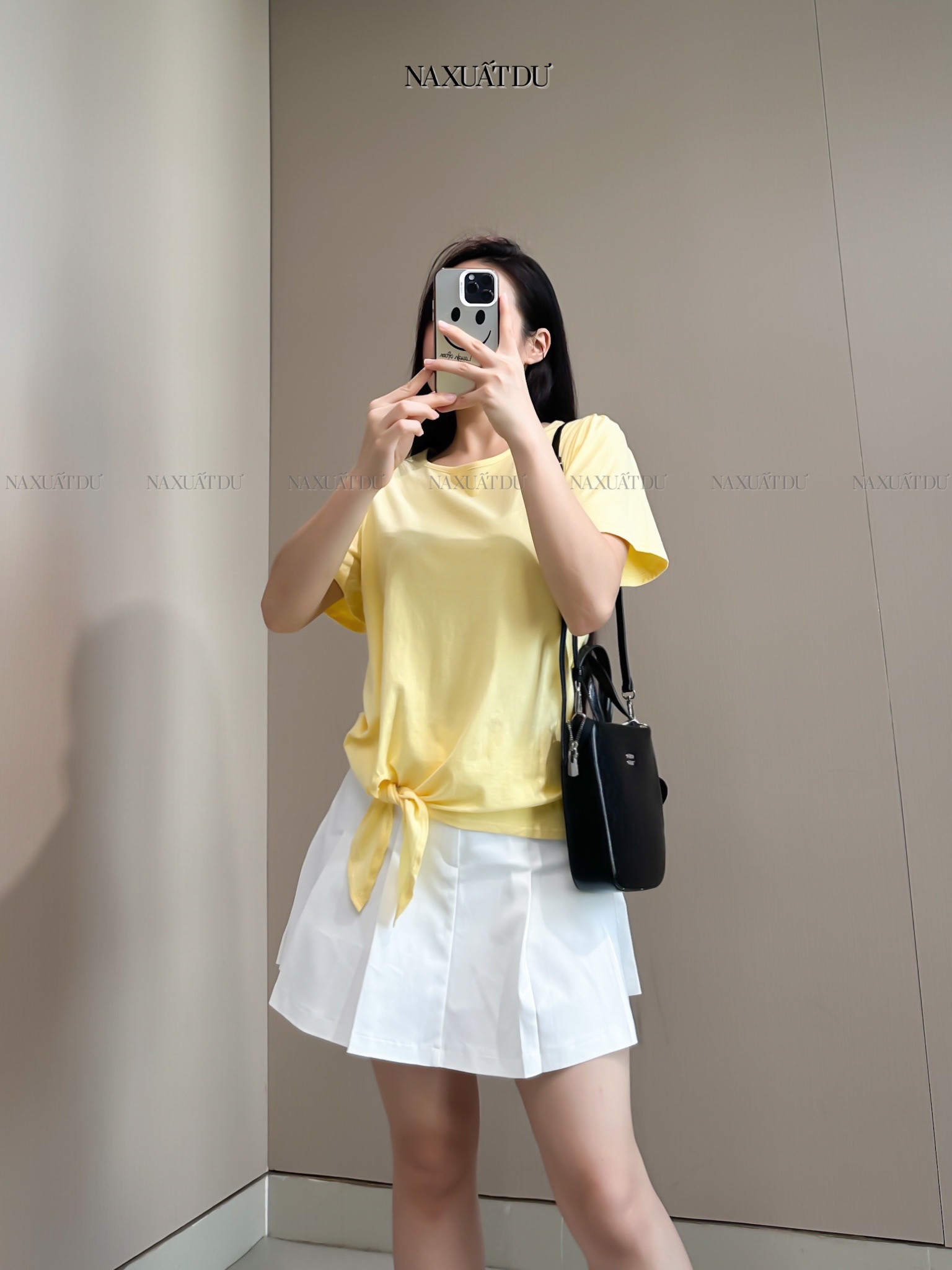 Áo thun cột dây màu vàng nữ " NAUTICA " - A226 (SALE)