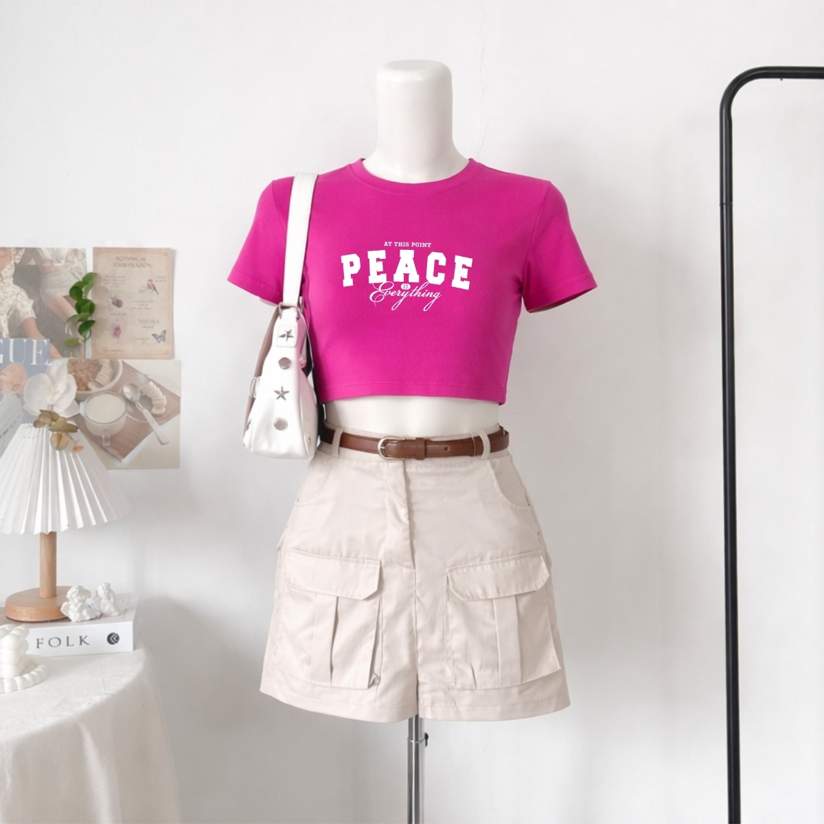 Áo croptop nữ chữ PEACH Everything dáng ôm chất thun cotton local brand WETEE - WC1166_thumbnail_1