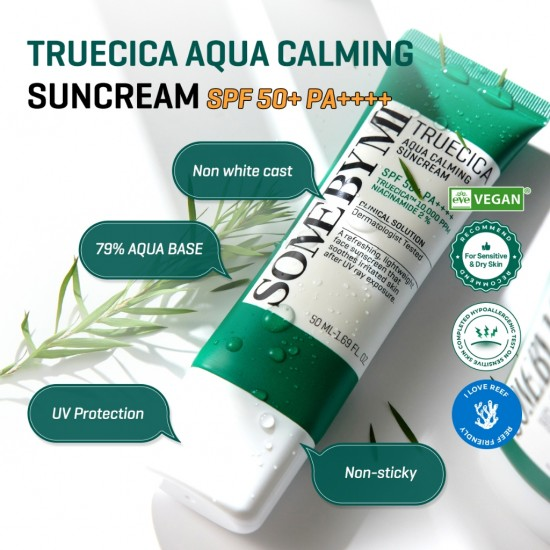Some By Mi Truecica Aqua Calming Sunscreen SPF 50+ PA++++ 50 ML_thumbnail_2