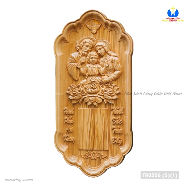 Đốc lịch gỗ Gia Đình Thánh Gia gỗ sồi 75x35x4cm_thumbnail_3