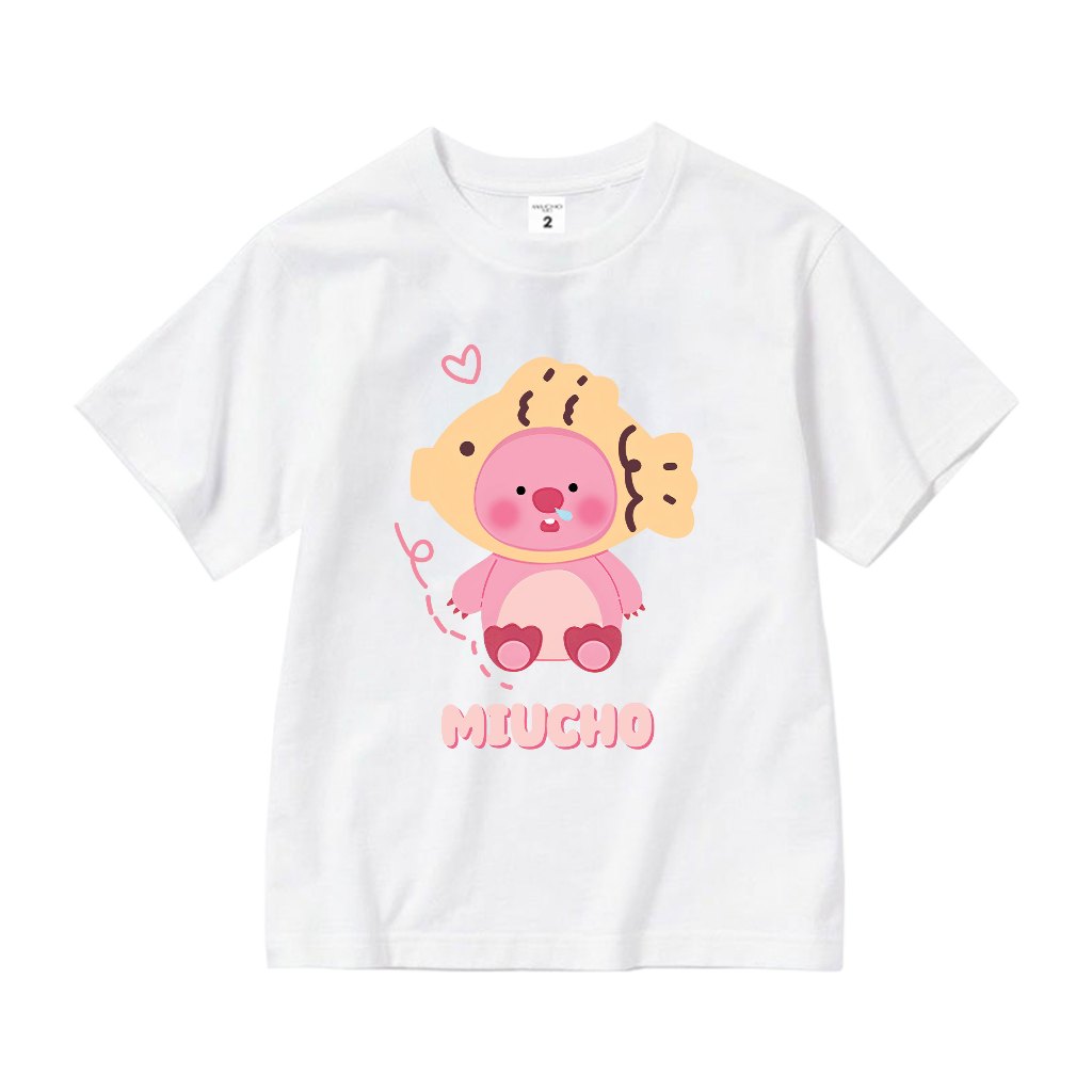 Áo thun Loopy cho bé gái 100% vải cotton thoáng mát basic AED649 Miucho Kid_thumbnail_0
