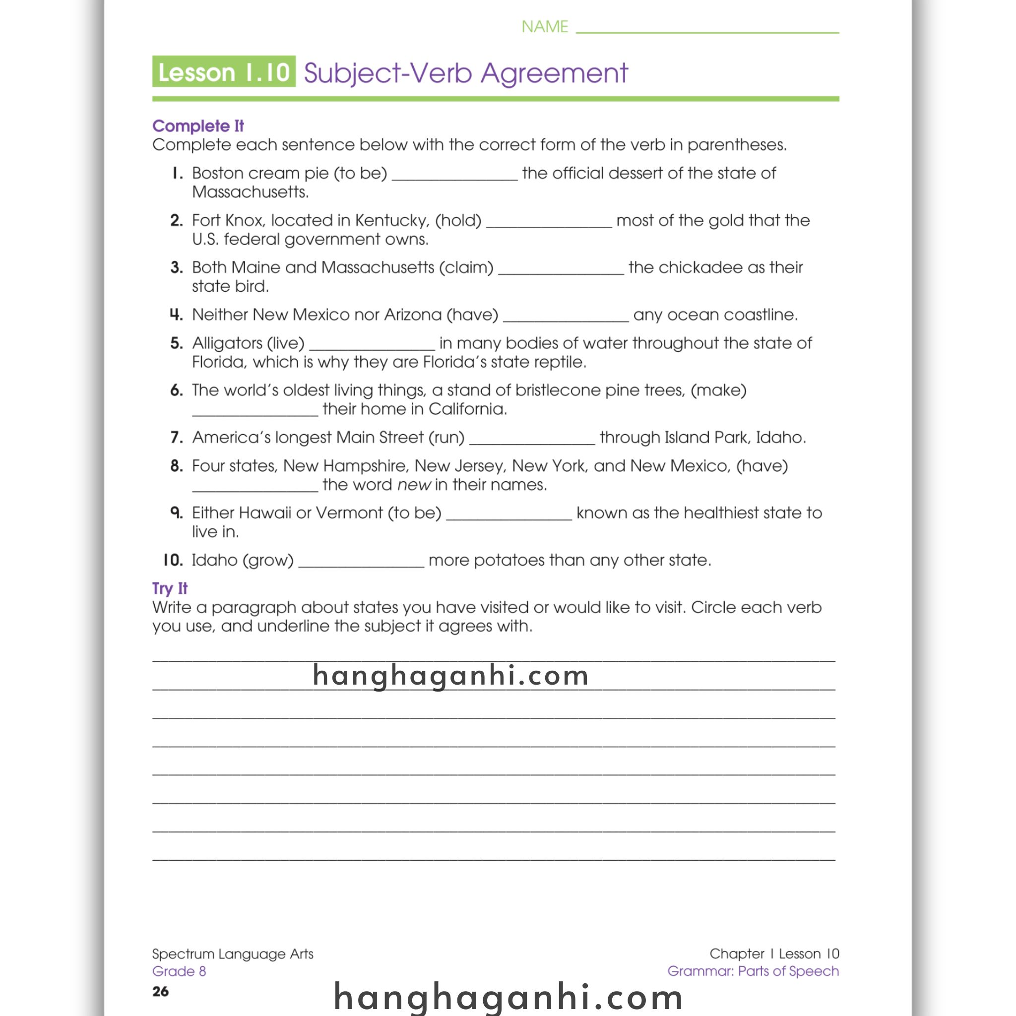 Sách Spectrum Language Arts Workbook Grade 8_thumbnail_8