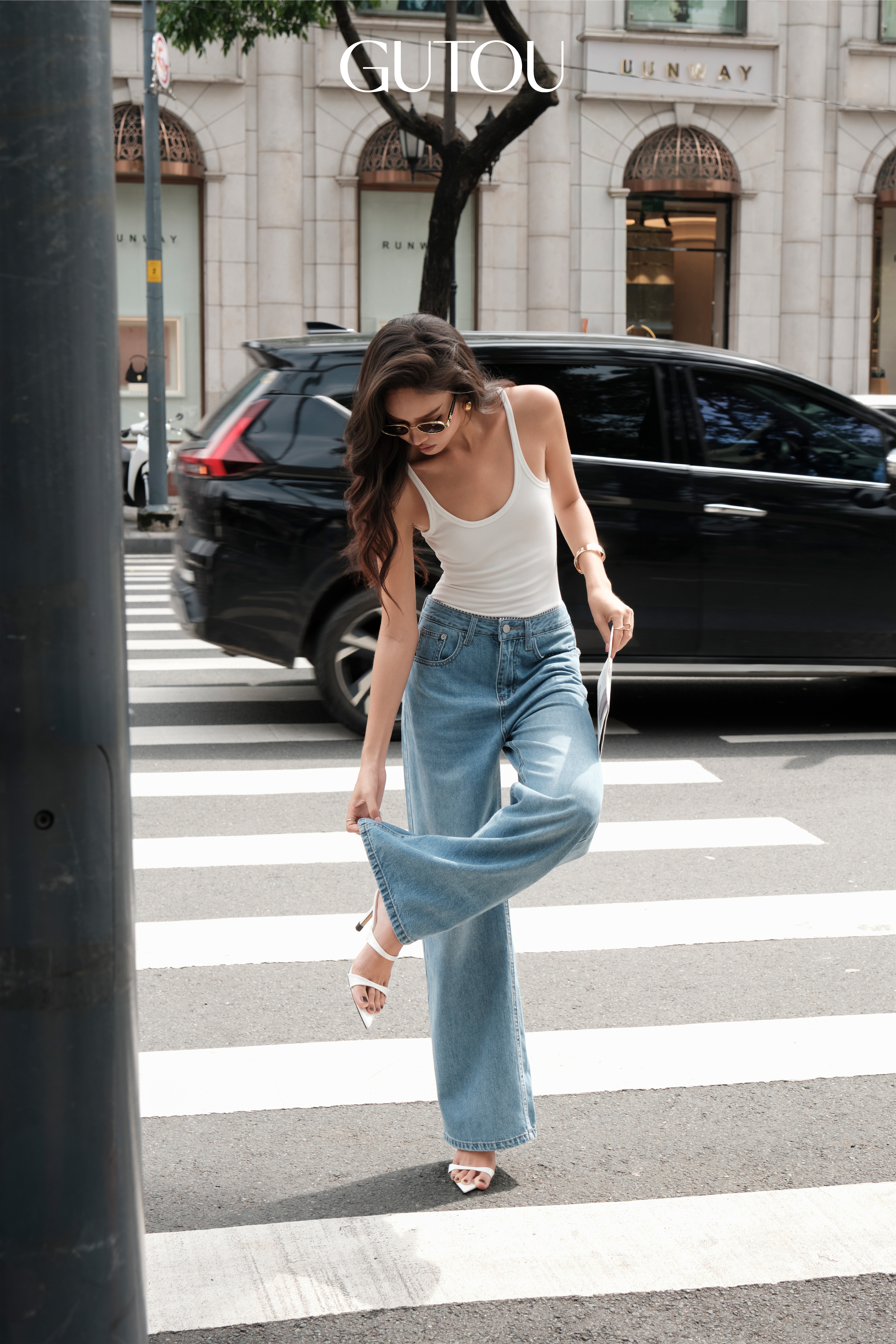 [ GUTOU ] Quần Jean Suông Trơn Lưng Kiểu New Style_thumbnail_6