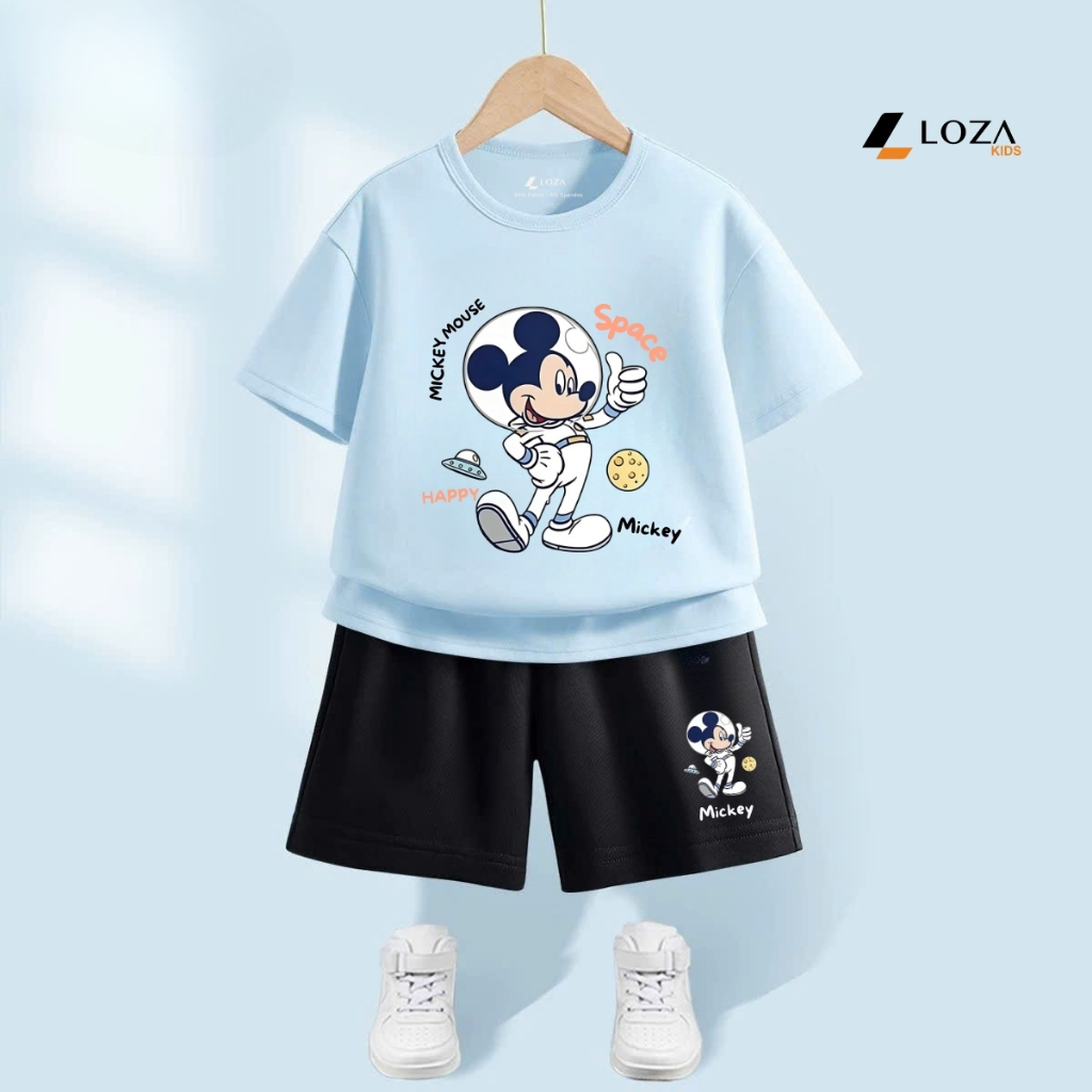 Bộ đồ bé trai in hình Mickey -  Loza Kids SB378_thumbnail_3