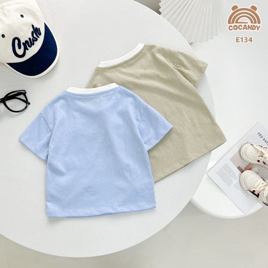 Áo cộc cotton XANH RÊU túi ốp kiểu_thumbnail_4