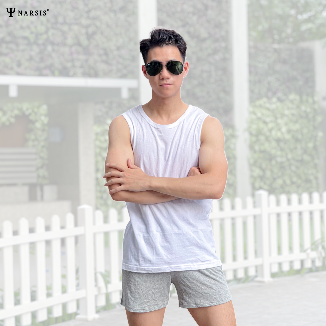 Quần đùi nam big size Narsis S24008 chất cotton, thiết kế thoáng khí, phù hợp mùa hè._thumbnail_2