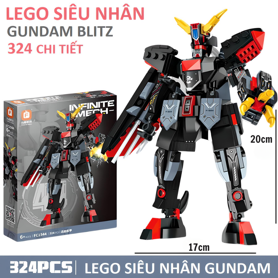 LEGO Mô hình lắp ghép 𝐒𝐢𝐞̂𝐮 𝐍𝐡𝐚̂𝐧 GUNDAM 300 chi tiết_thumbnail_15