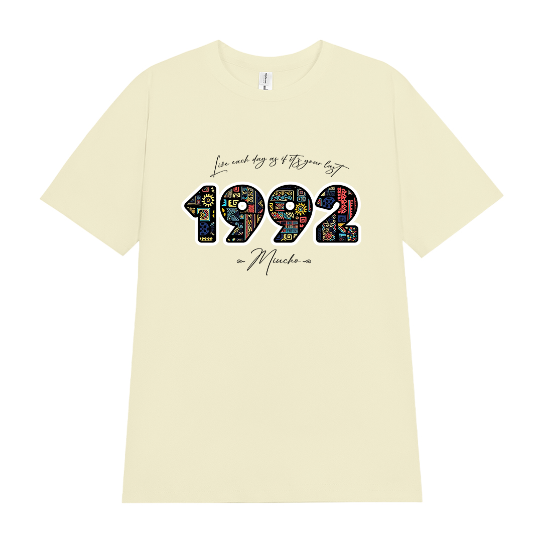 Áo thun nữ in năm sinh 1992 form vừa regular vải cotton 4c thoáng mát ARD1779 Miucho Chic in mix_thumbnail_0