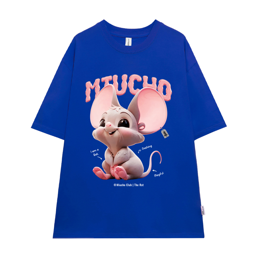 Áo thun form rộng 12 con giáp tuổi Tí ATD1236 Miucho tay ngắn cổ tròn in mix_thumbnail_23